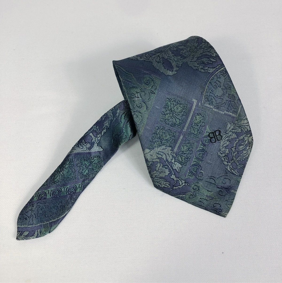 Balenciaga Rare Vintage Balenciaga Floral Silk Tie Size ONE SIZE - 10 Thumbnail