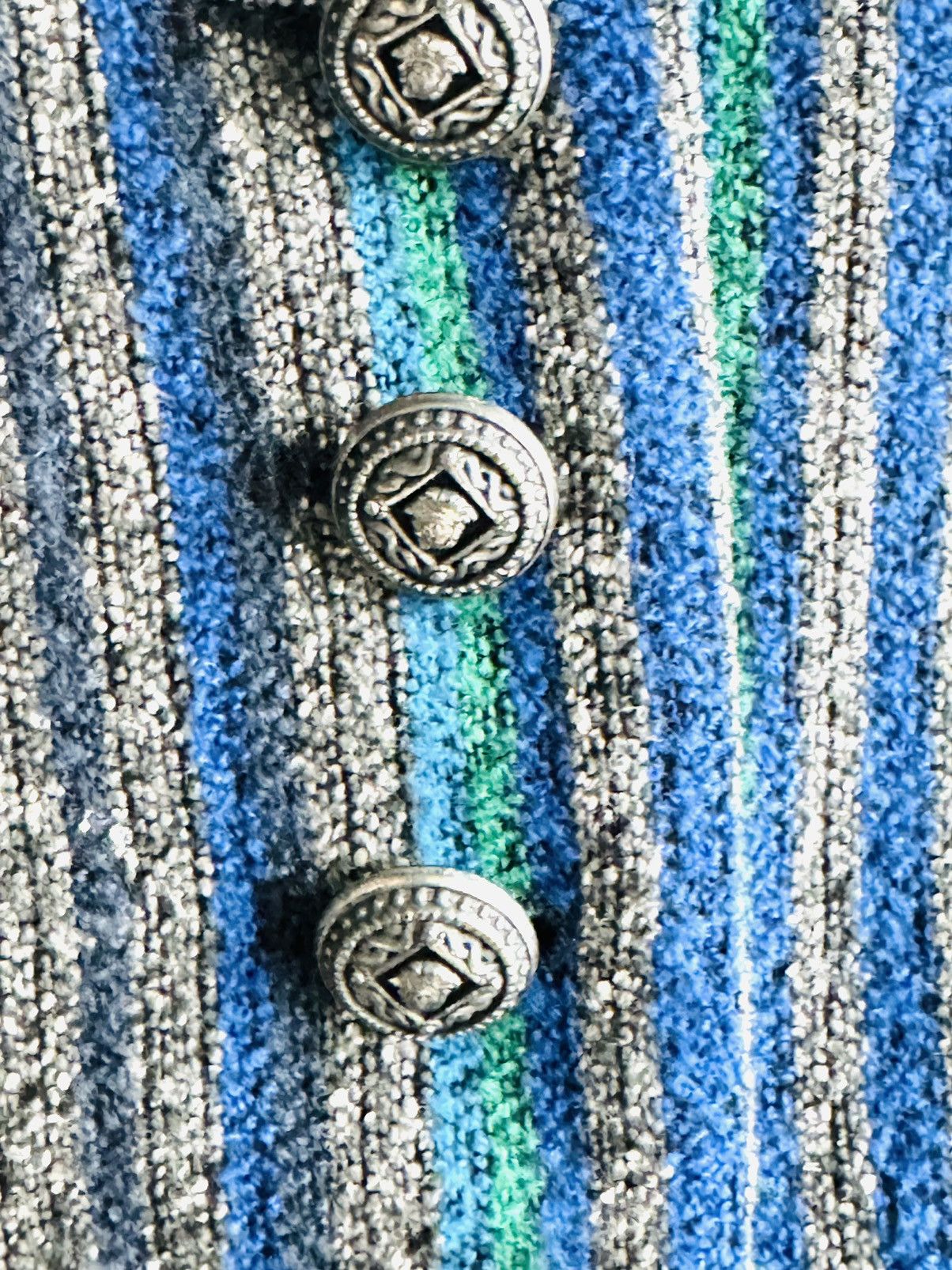 Versace × Versace Jeans Couture × Vintage Vintage Versace Jeans Couture striped vest medusa buttons Size M / US 6-8 / IT 42-44 - 4 Thumbnail