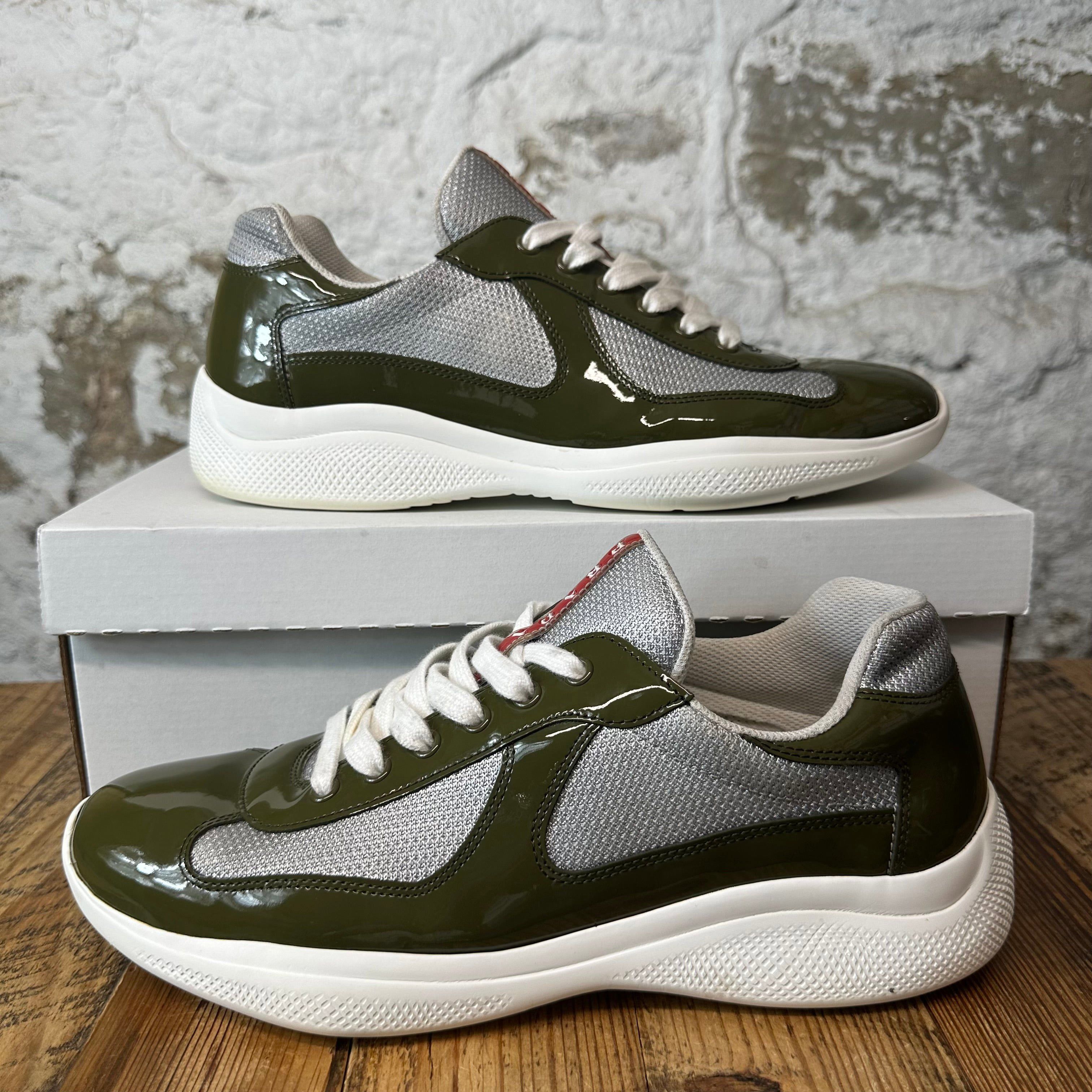 Prada Prada America's Cup-Style Sneakers – White / Grey (4E3494