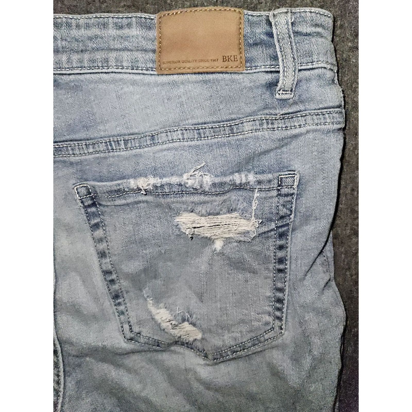 Vintage BKE Parker Jeans High Rise Skinny Ankle Women's 29 Blue Frayed Hem Preppy Size 42" / US 20 - 8 Thumbnail