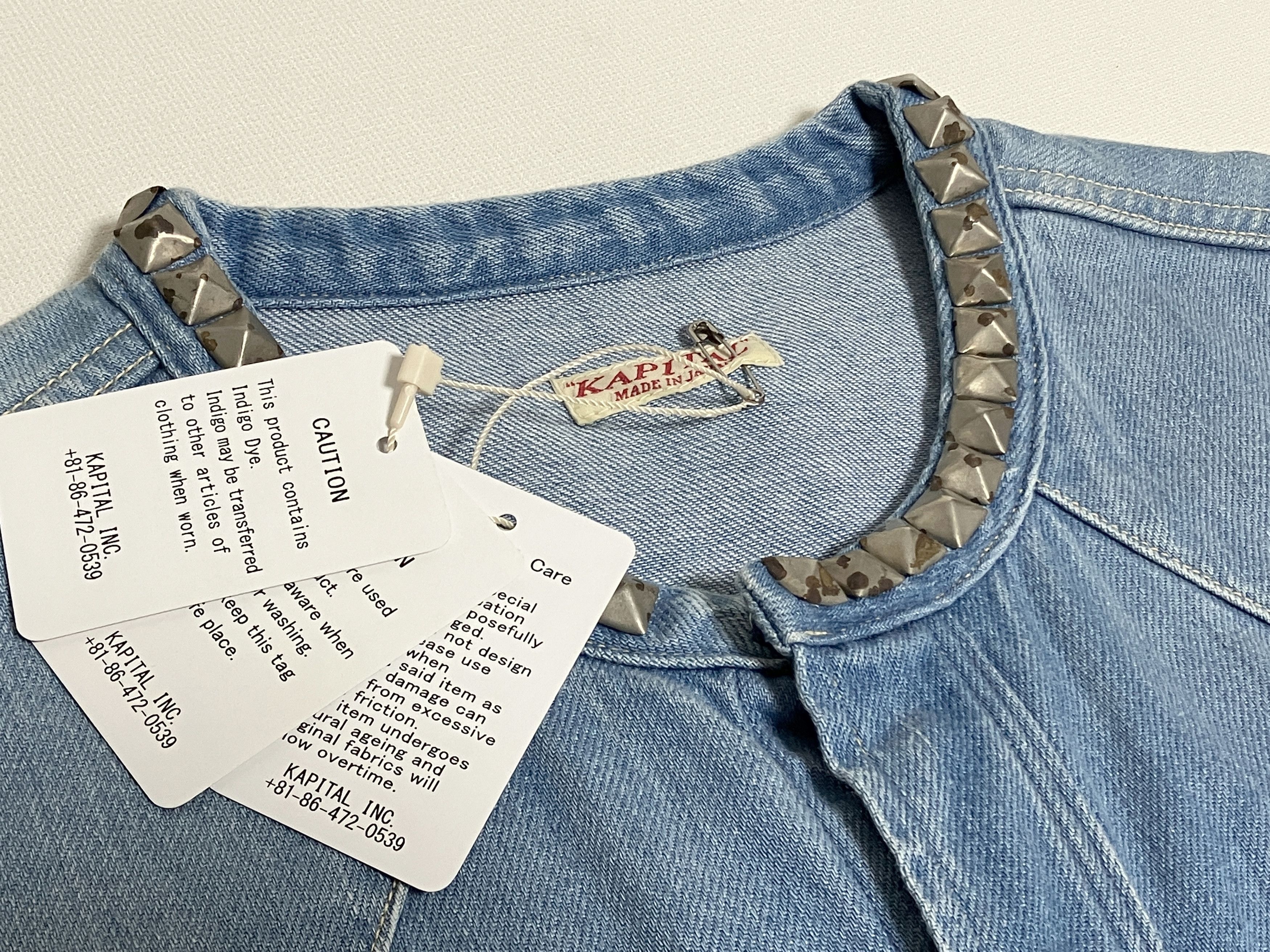 Kapital Kapital 8oz denim band collar studs western shirt indigo 3 Size US L / EU 52-54 / 3 - 9 Thumbnail