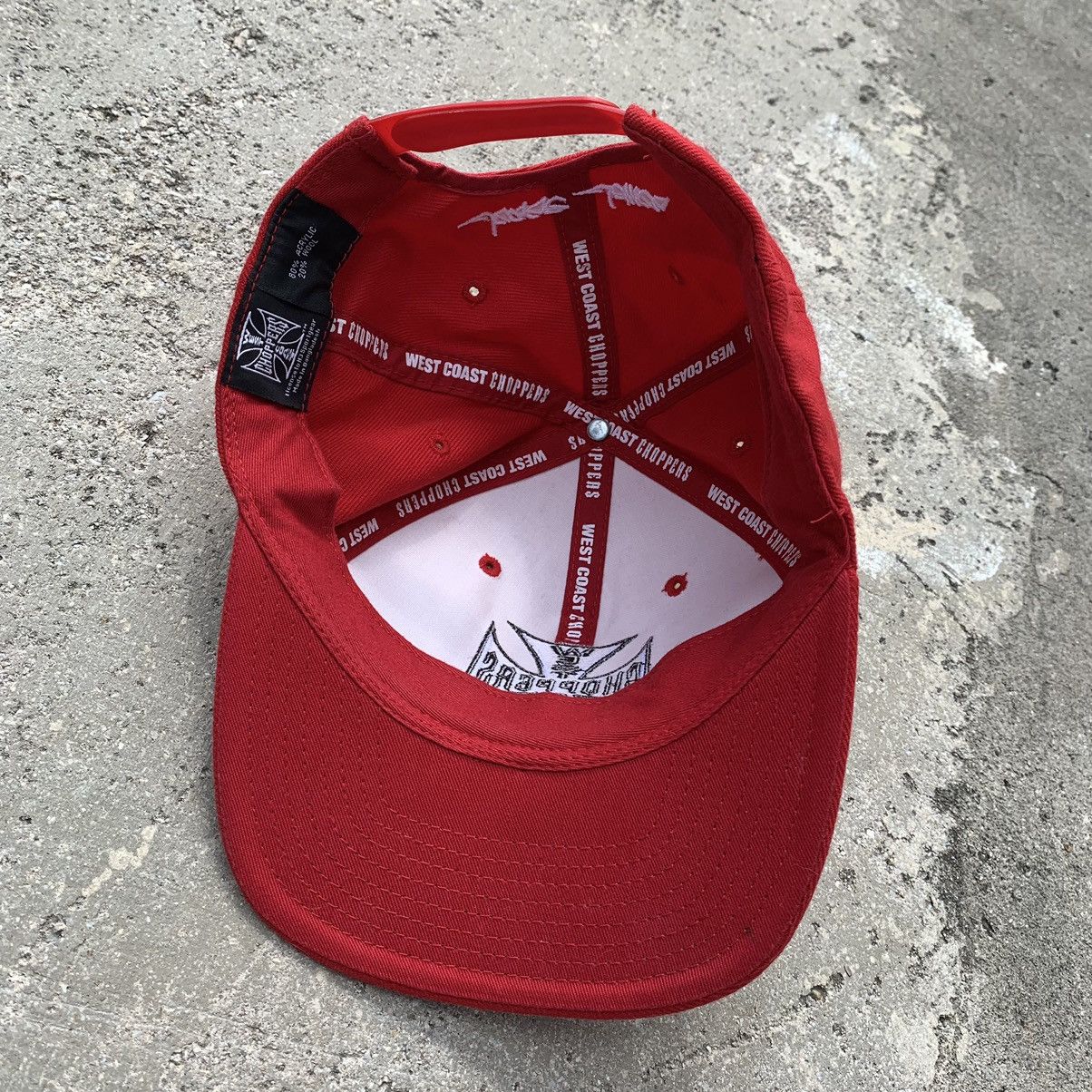 Vintage × West Coast Choppers Vintage West Coast Choppers Hat Cap Red 90s Paul Walker y2k Size ONE SIZE - 4 Thumbnail