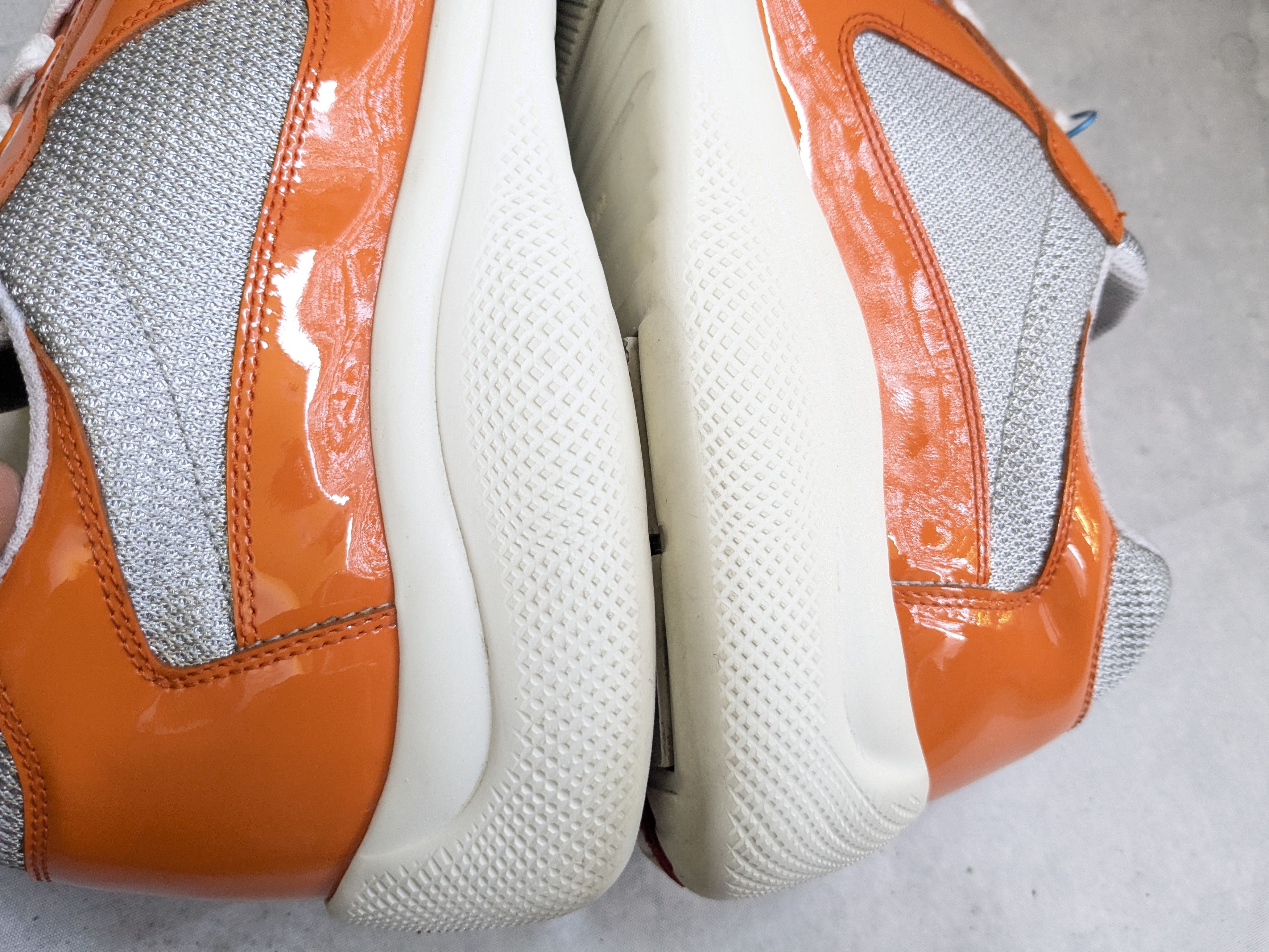 Prada Prada America's Cup Sneakers Orange 12 Patent Low Tops Size US 12 / EU 45 - 13 Thumbnail