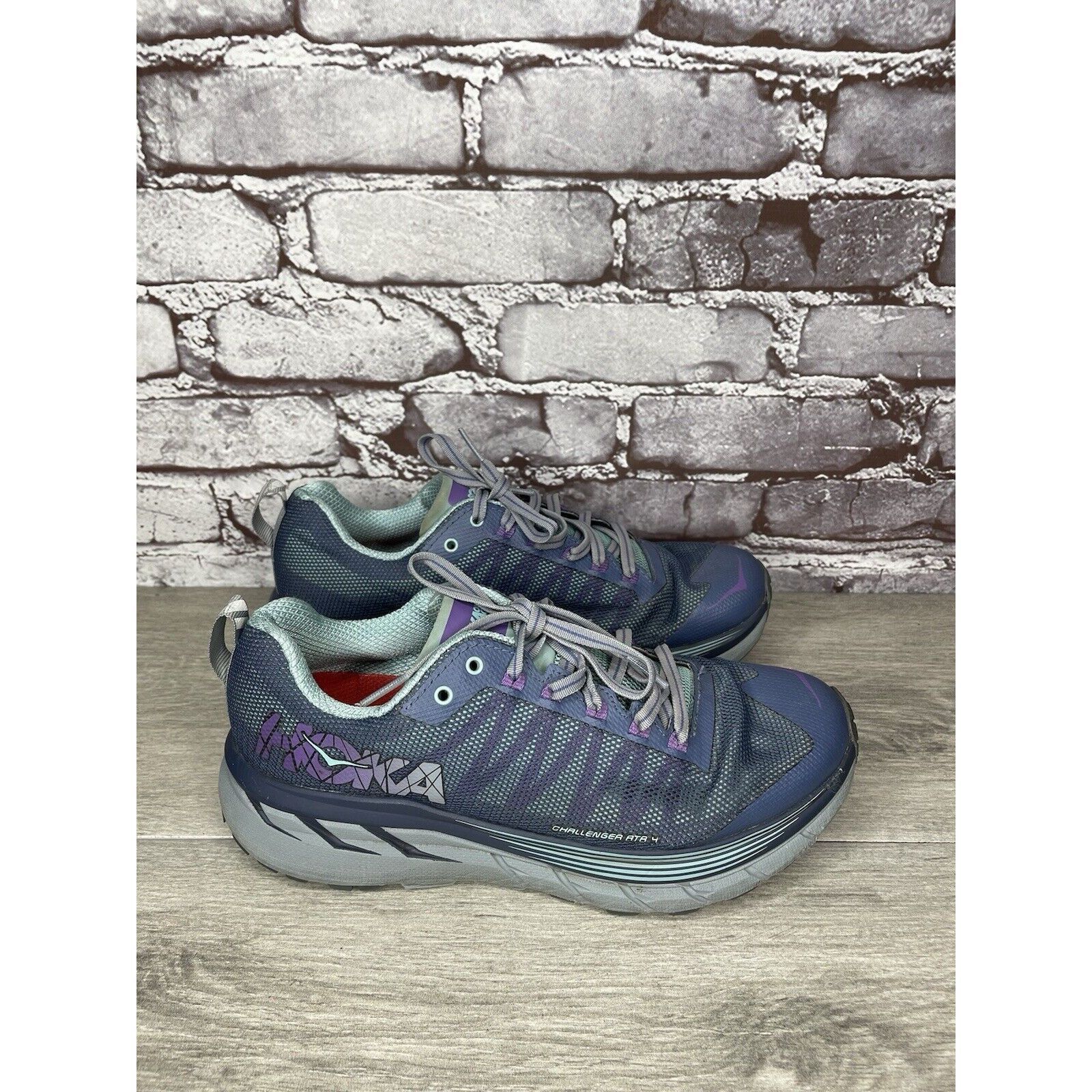 Hoka Hoka One One Challenger ATR 4 Blue Trail Running Athletic Sh Size US 8 / IT 38 - 14 Thumbnail