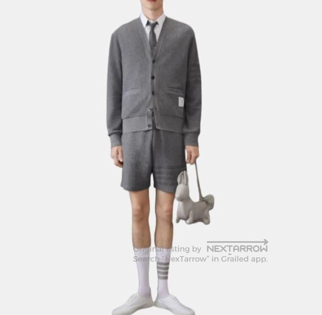 Thom Browne Thom Browne Men's Classic Stripe Knit Cardigan. Size US L / EU 52-54 / 3 - 8 Thumbnail