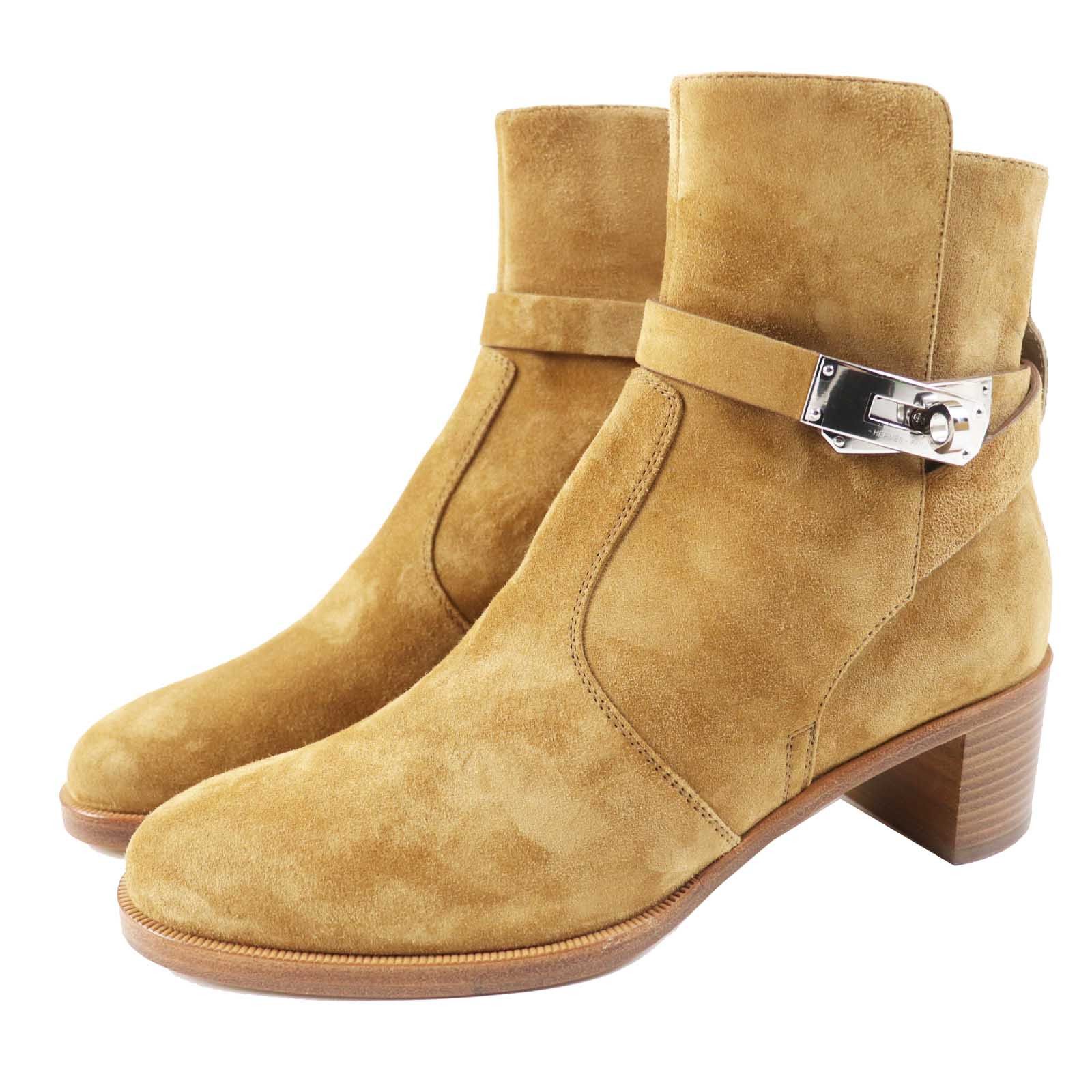 Hermes Hermes Hermes Frenchie 50 Veau Velvet Short Boots Suede Shoes DUTY FREE for USA Size ONE SIZE - 1 Thumbnail