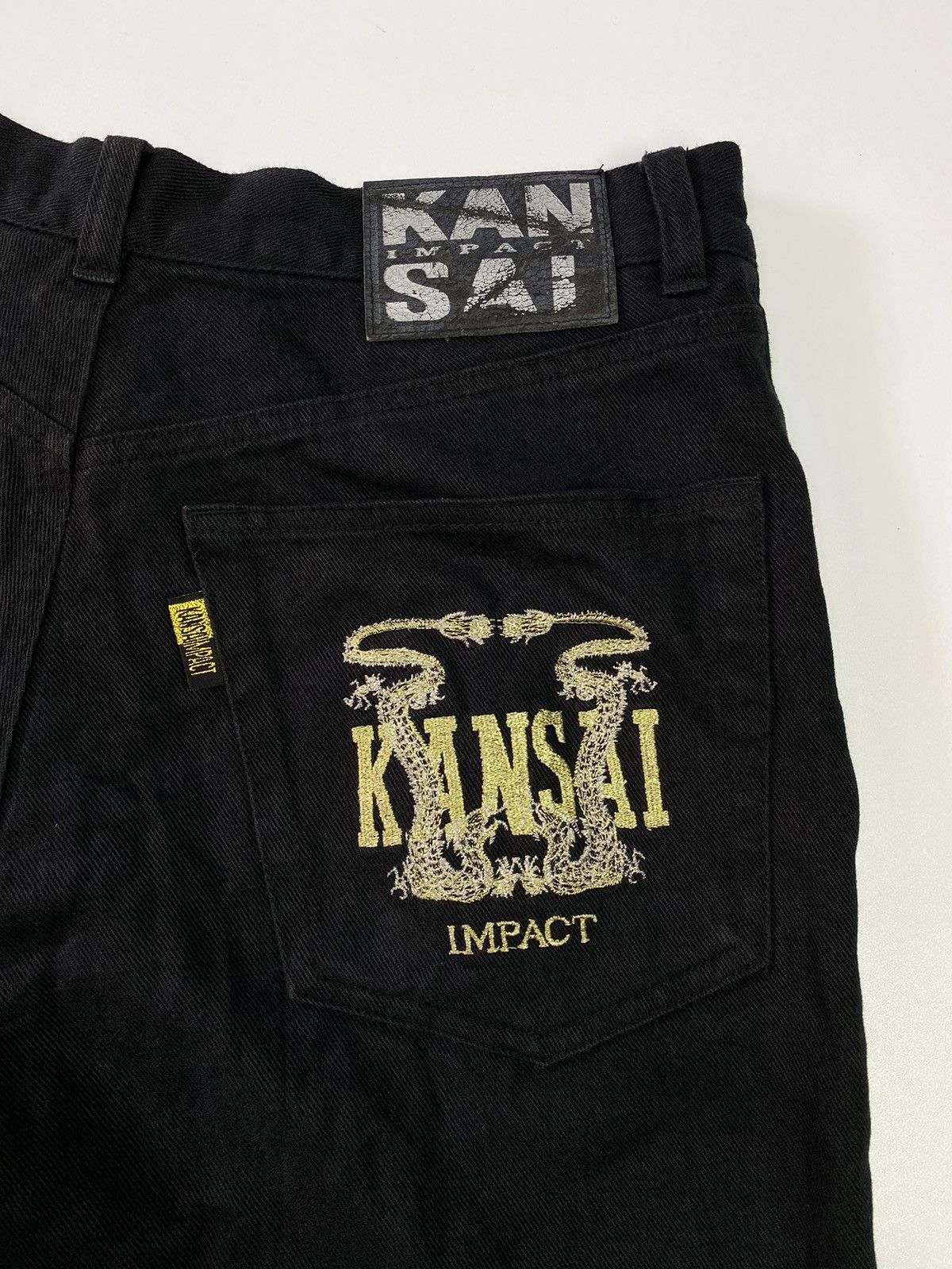 If Six Was Nine × Japanese Brand × Kansai Yamamoto Kansai impact loose baggy pant black 30x27 Size US 30 / EU 46 - 7 Thumbnail