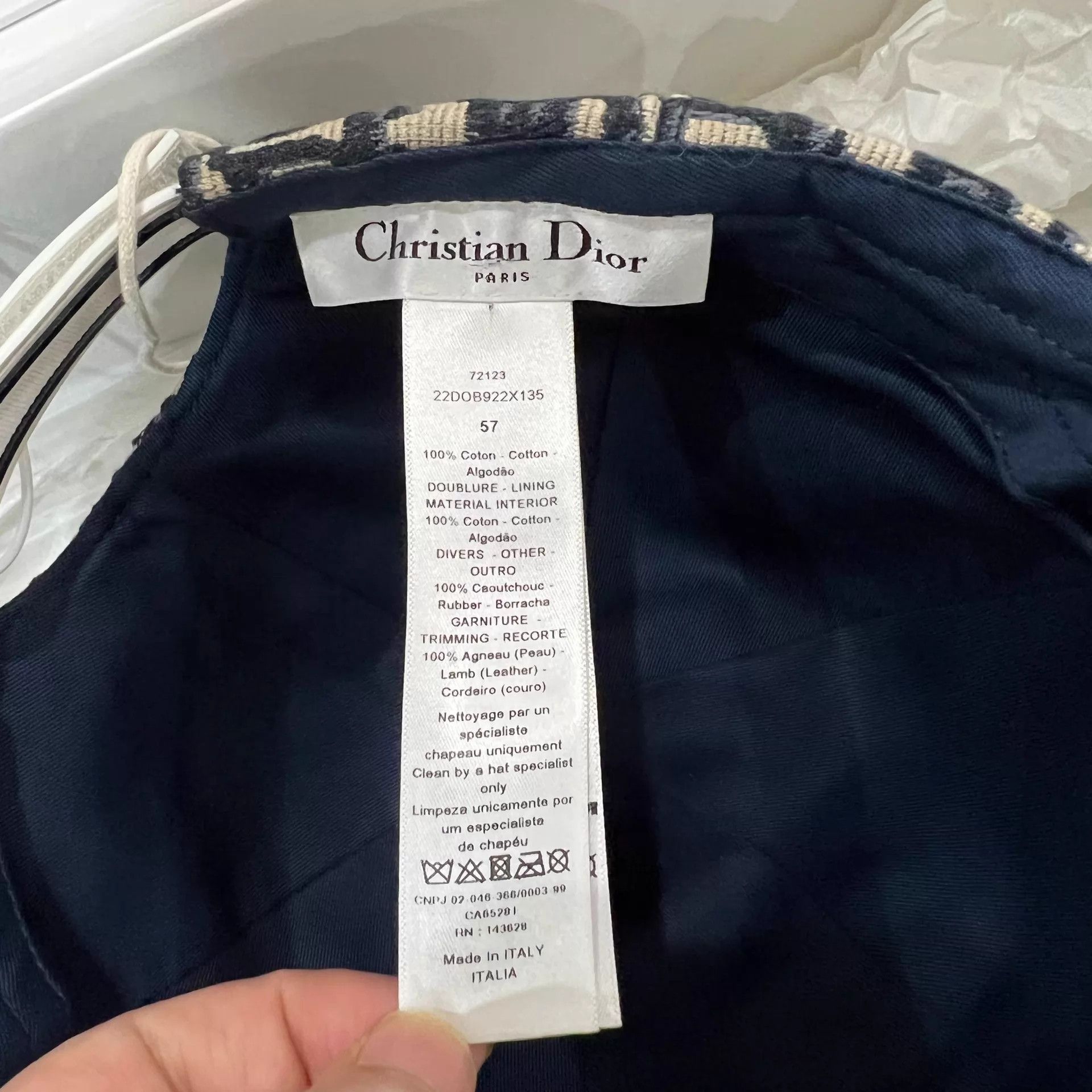 Dior Dior Oblique Baseball Cap 99 New 57 Adjustable Size ONE SIZE - 7 Thumbnail