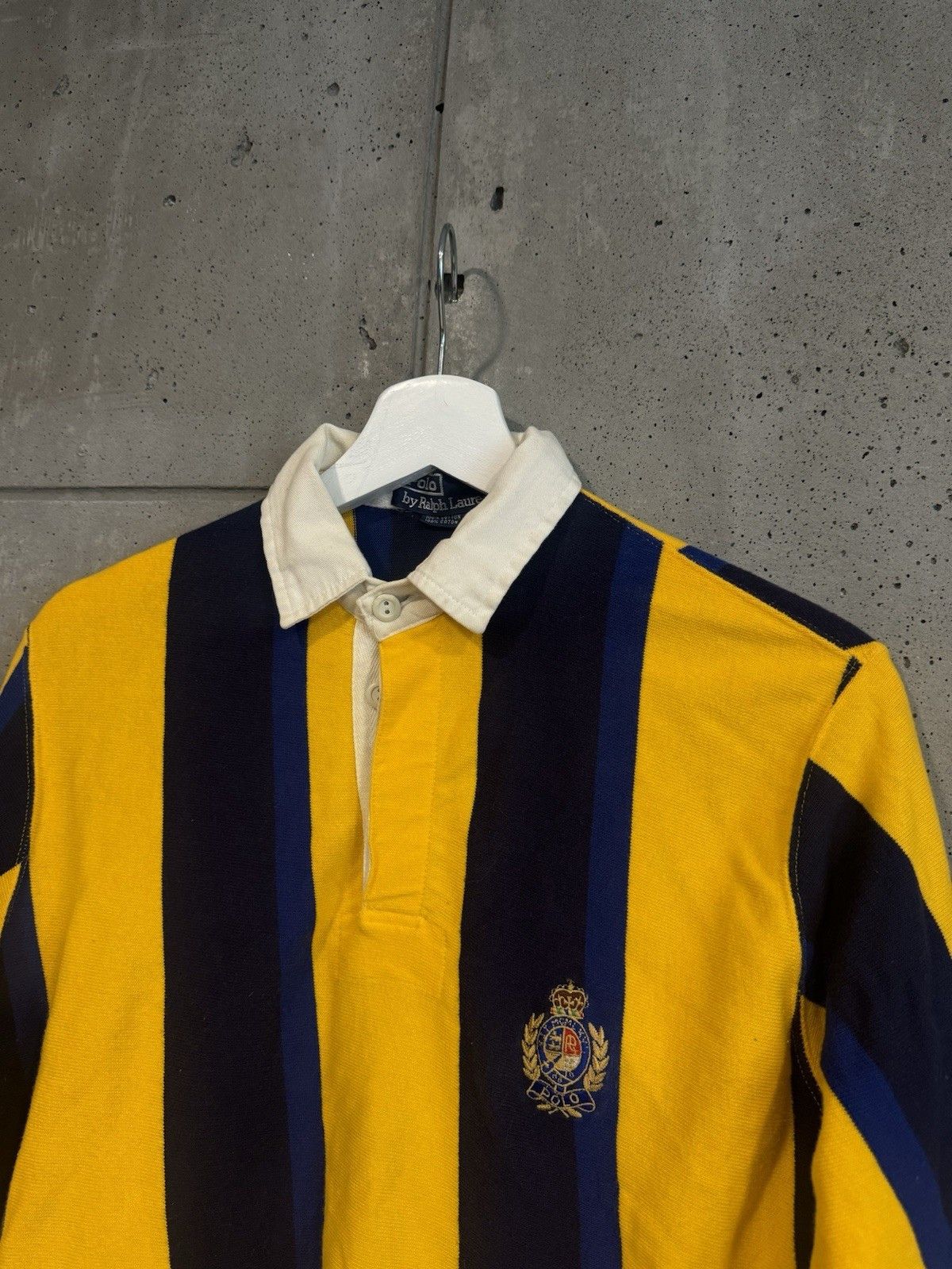 Polo Ralph Lauren Vintage Polo Ralph Lauren Rugby Shirt Yellow / Blue Striped Size US M / EU 48-50 / 2 - 2 Thumbnail