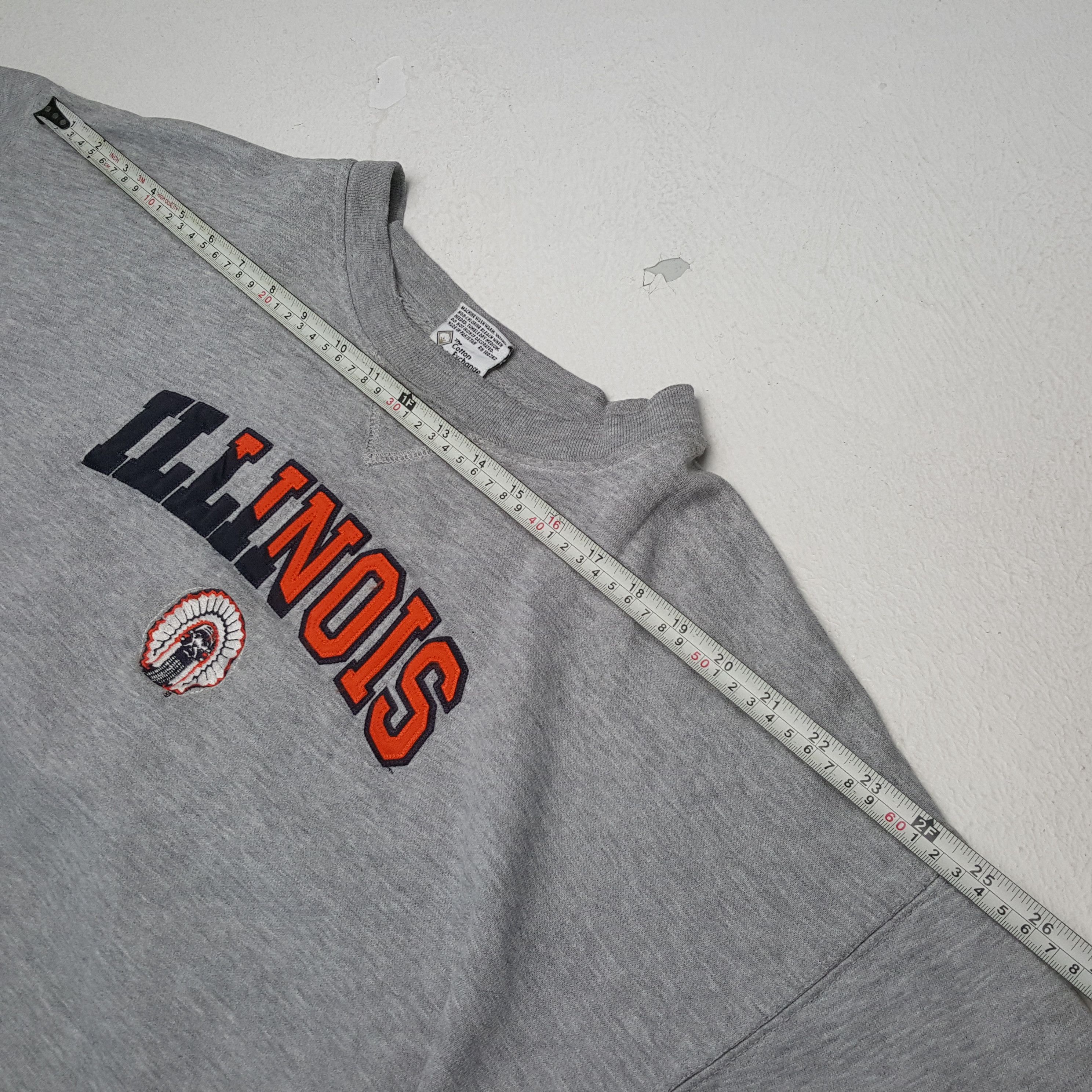 NFL × Vintage ILLINOIS NFL Center Design Streetwear Style Sweatshirt Size US XXL / EU 58 / 5 - 4 Thumbnail
