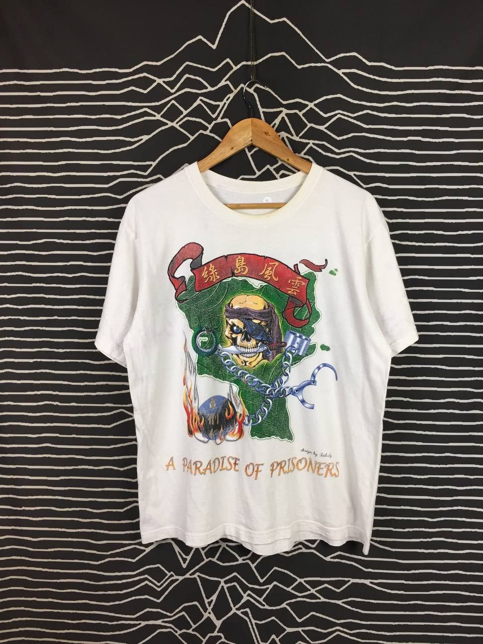 Vintage Vtg Green Island Taiwan A Paradise of Prisoners Graphic Tee Size US L / EU 52-54 / 3 - 2 Thumbnail