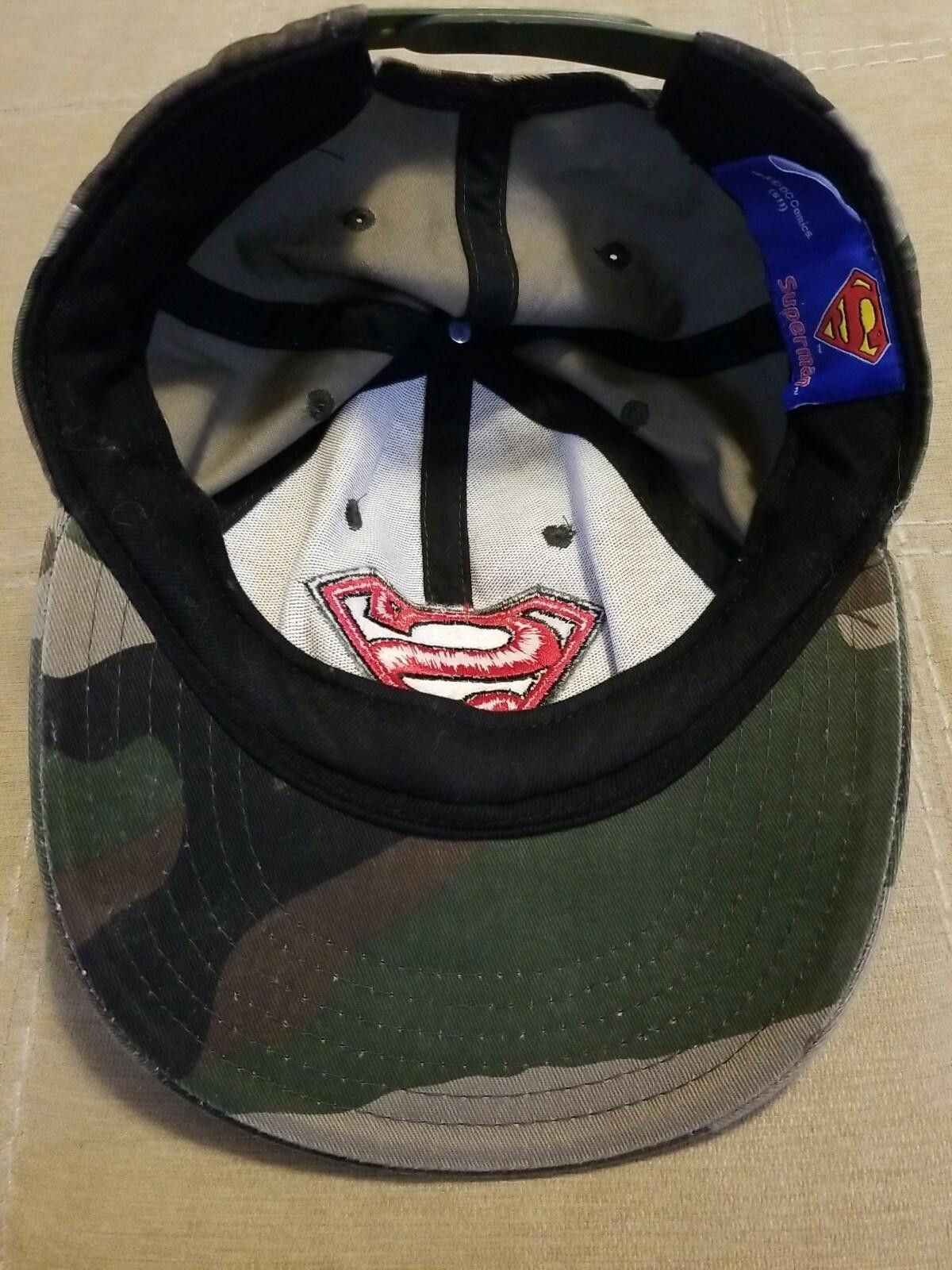DC Comics Superman Hat Green Camo Camouflage Hat Cap DC Comics Size ONE SIZE - 3 Thumbnail