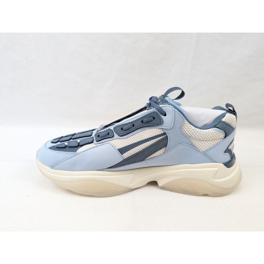 Amiri o1rshd1 Bone Runner Low-Top Sneakers in Baby Blue Size US 12 / EU 45 - 7 Thumbnail