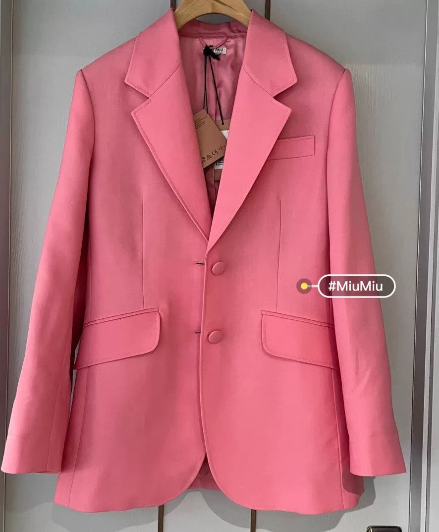 Miu Miu MiuMiu Pink Women's Suit Jacket Size S / US 4 / IT 40 - 1 Thumbnail