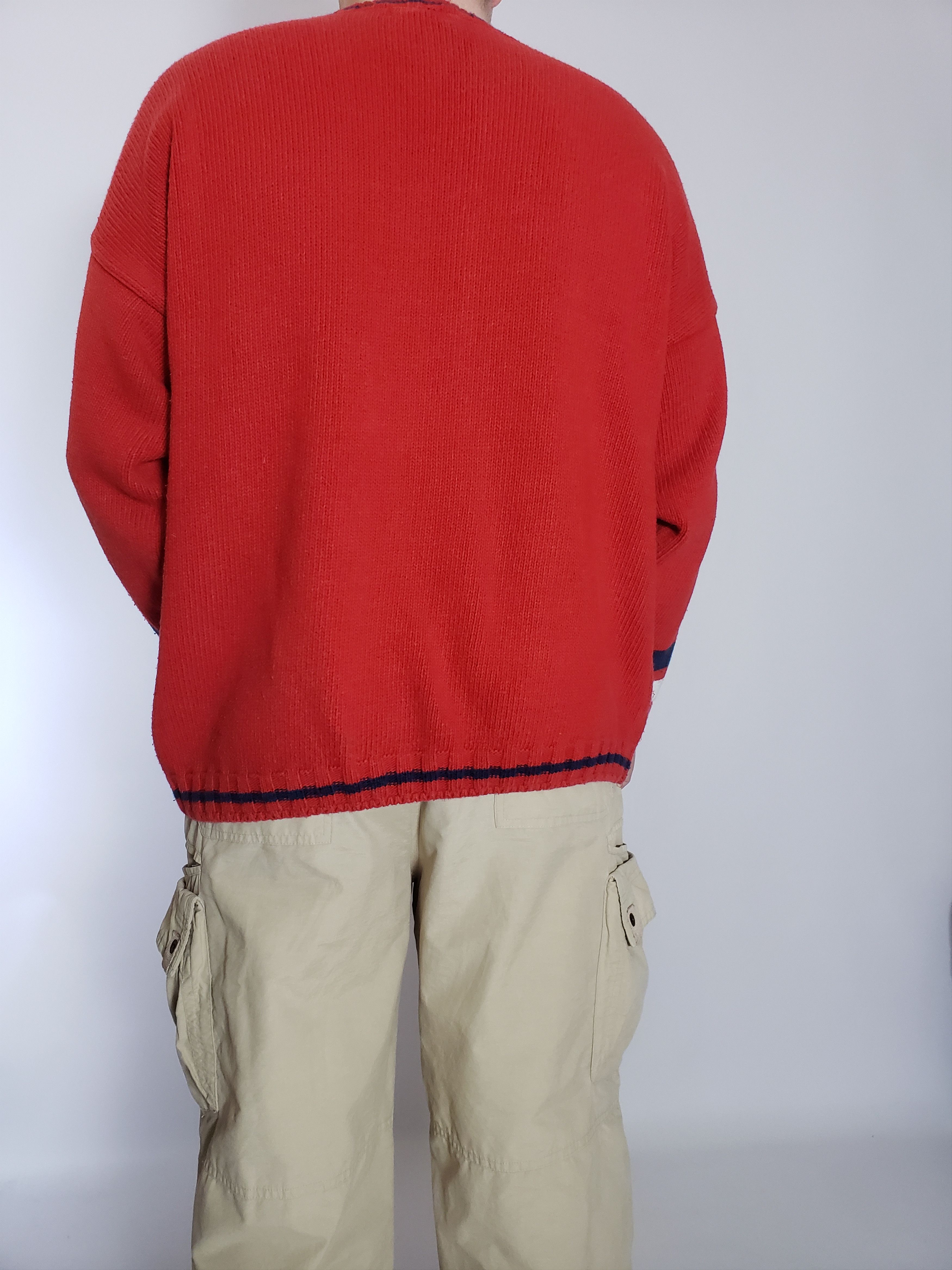 Fila × Vintage FILA Vintage knitted sweater Front Big Logo | Small |Red Size US S / EU 44-46 / 1 - 6 Thumbnail
