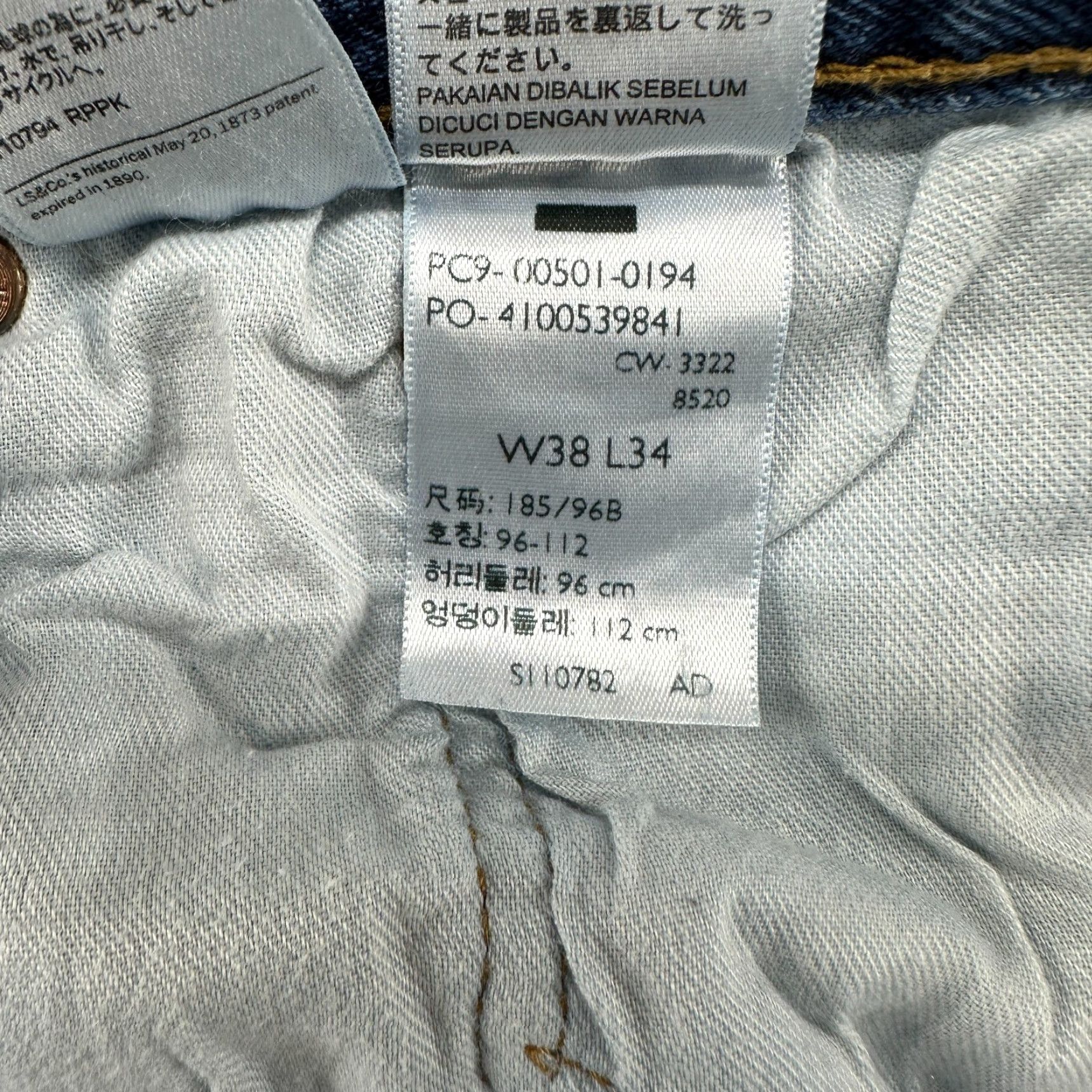 Levi's Levi's 501 Jeans Mens 38x34 Straight Regular Fit Medium Wash Button Fly Denim Distressed Vintage Retro Model Levi's 501 Series Mens Jeans Size US 38 / EU 54 - 5 Thumbnail