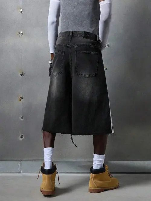 Japanese Brand Y2K Vintage WASHED distressed jorts shorts Size US 35 - 4 Thumbnail