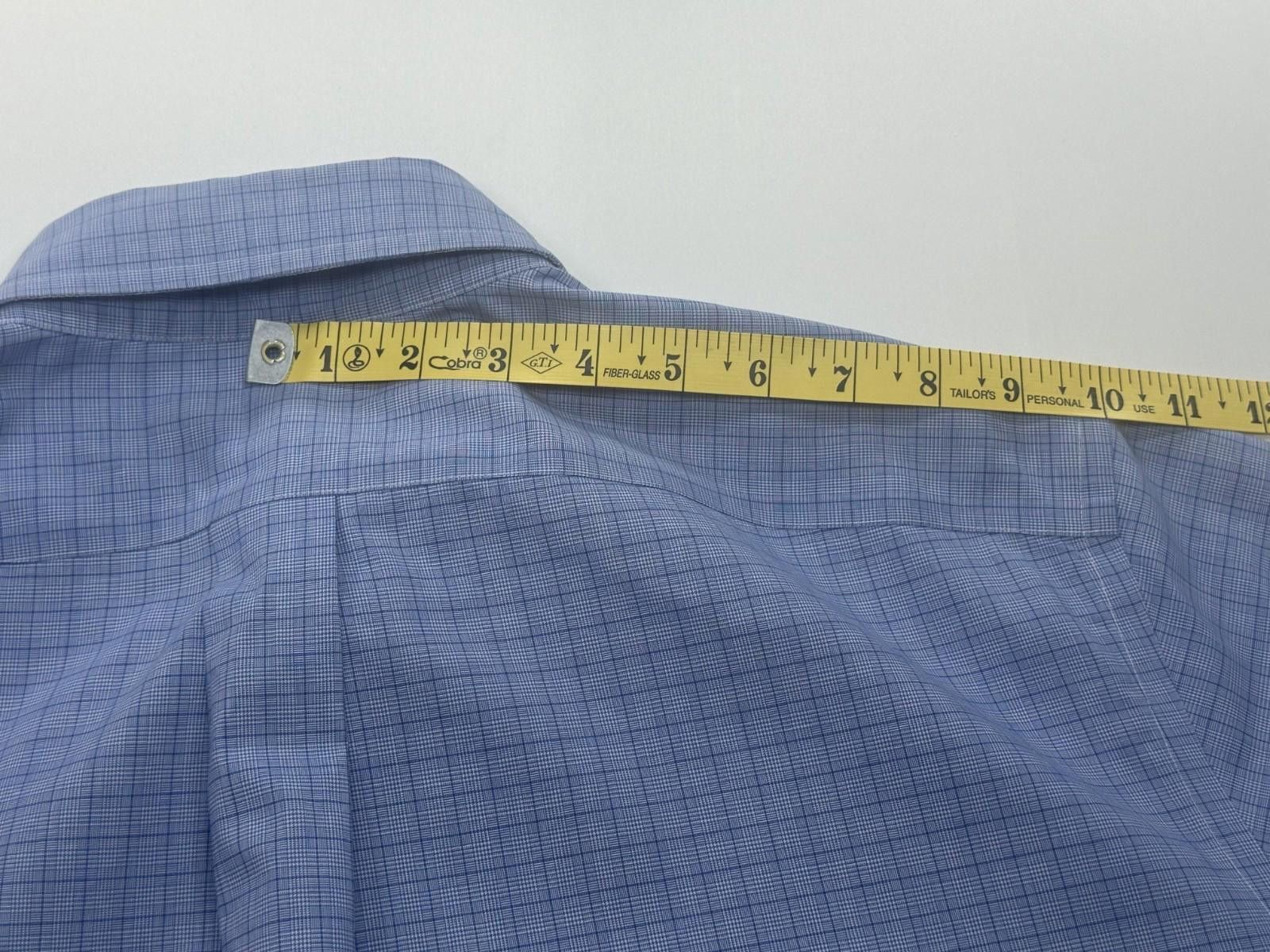 Lauren Ralph Lauren Ralph Lauren Checked Oxford Non-Iron Button Up Blue Mens L Size 42R - 6 Thumbnail