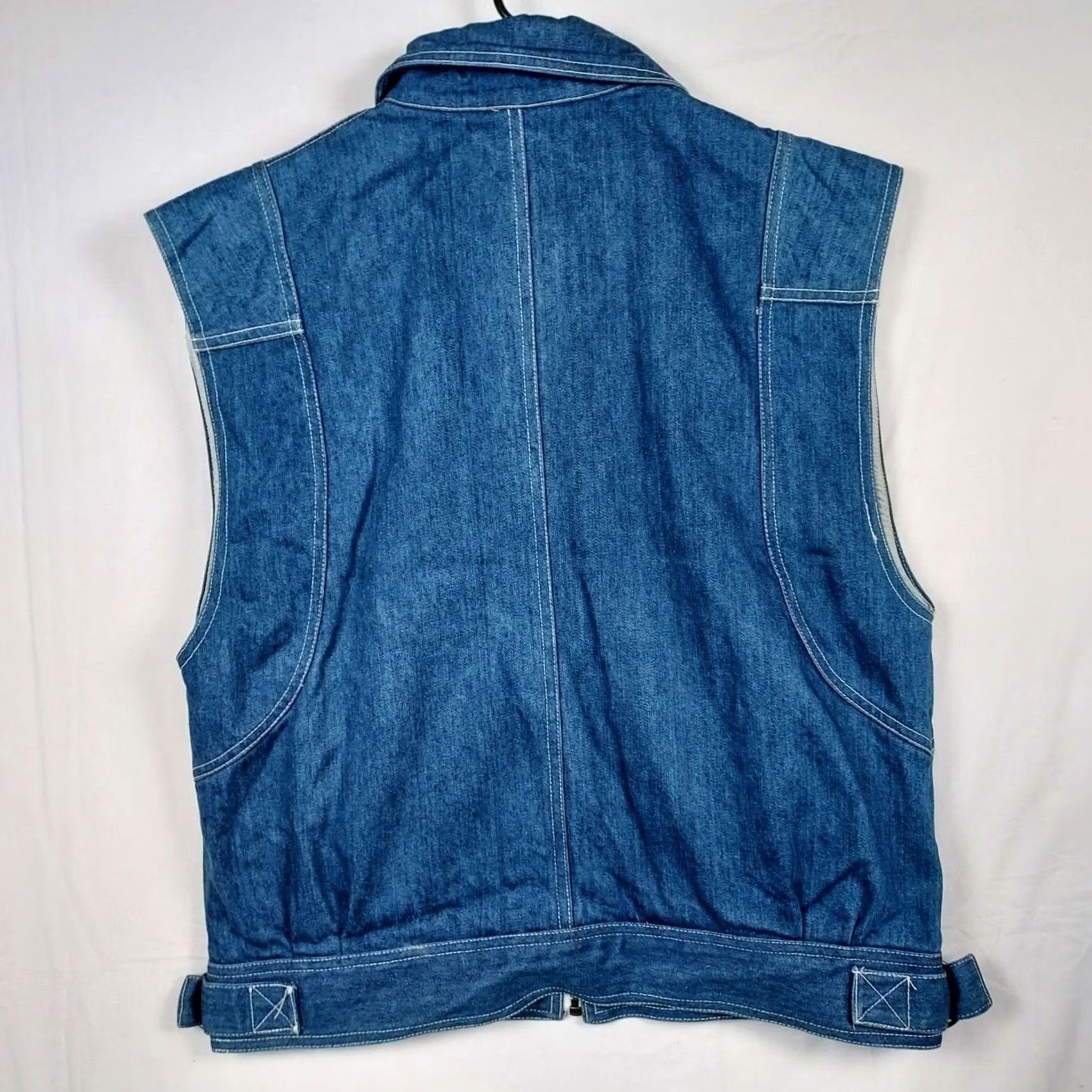 RESOLUTE VINTAGE Resolute Bay Denim Vest Men's L Blue Zip Up Cotton Vest Denim Vest Men L Blue Zip Up Cotton Vintage 90s? Size US L / EU 52-54 / 3 - 2 Thumbnail