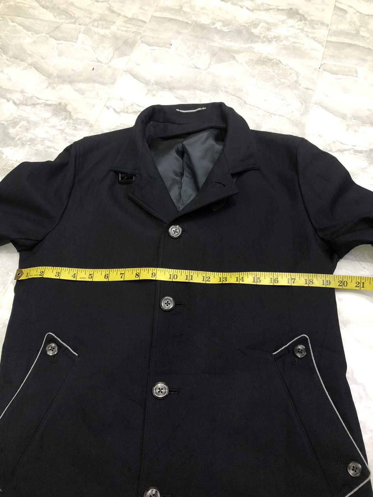 Japanese Brand Japanese Herringbone Convertible Stand Collar Coat Size US S / EU 44-46 / 1 - 16 Thumbnail