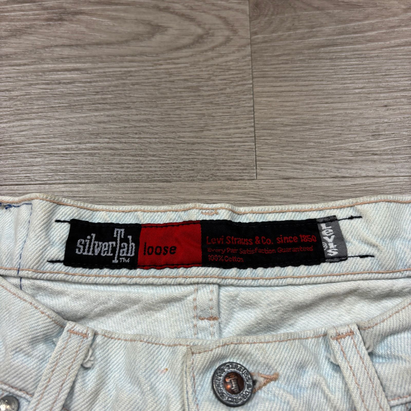 Levi's × Vintage VTG 90s Levi's Silvertab Loose Baggy Tapered Jeans 31x32 Y2K Size US 31 - 7 Thumbnail