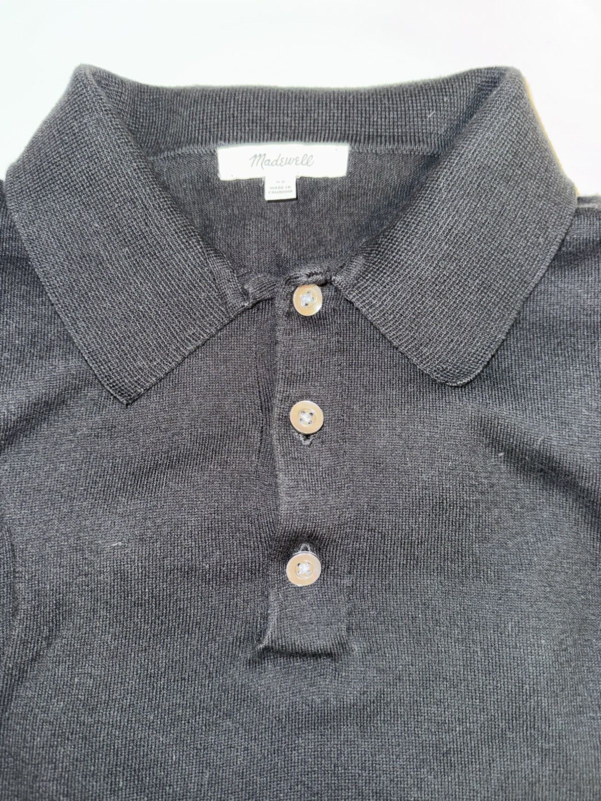 Madewell Madewell Black Cotton Long-sleeve Polo Size US XS / EU 42 / 0 - 2 Thumbnail