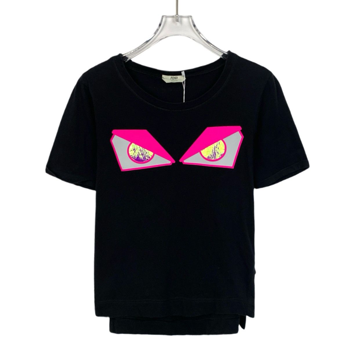 Fendi Fendi Black Monster Eyes Short Sleeve T-shirt K26WX Size M / US 6-8 / IT 42-44 - 1 Thumbnail