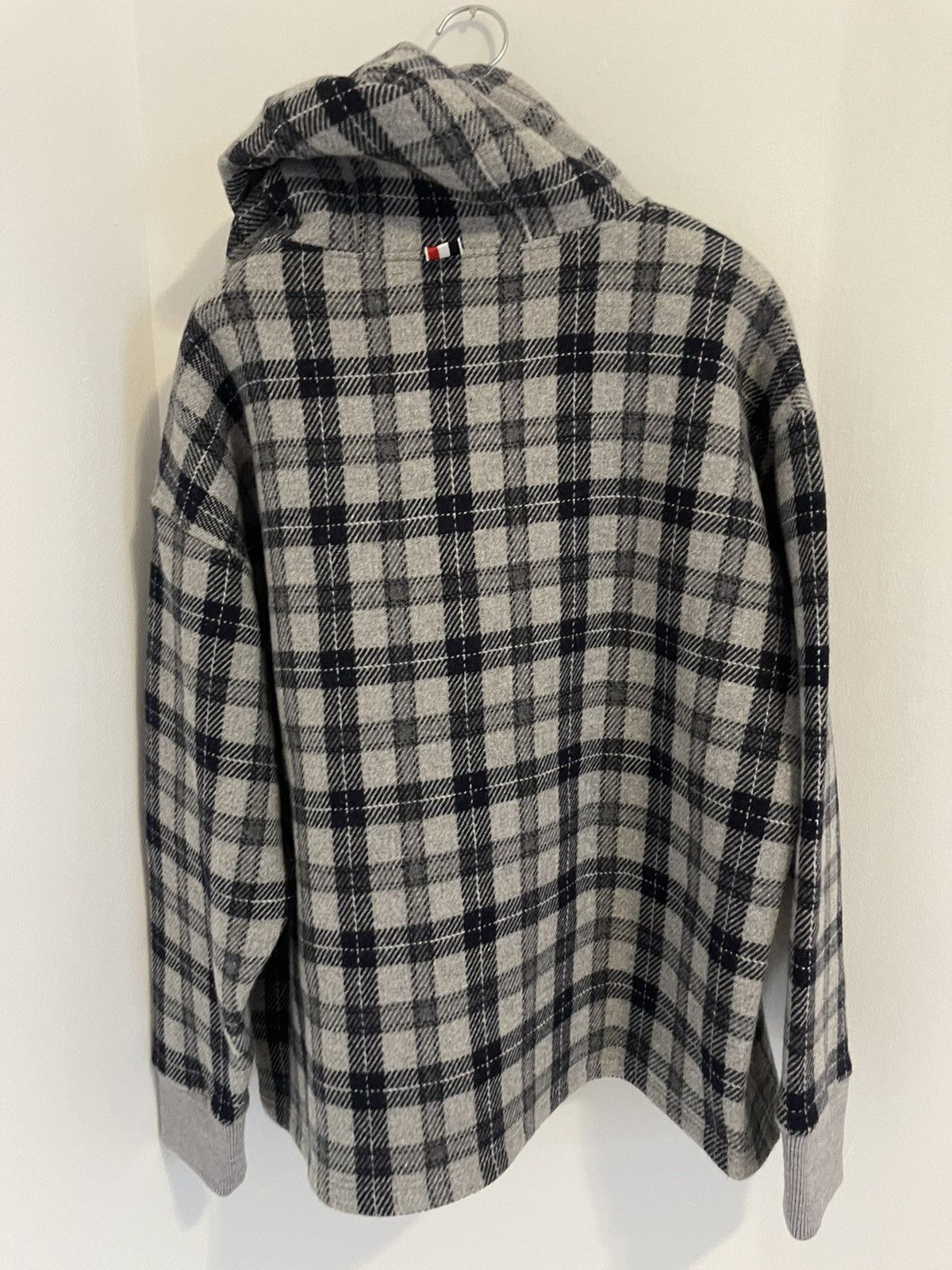 Thom Browne Thom Browne Grey Navy Tartan Hoodie Size US M / EU 48-50 / 2 - 4 Thumbnail