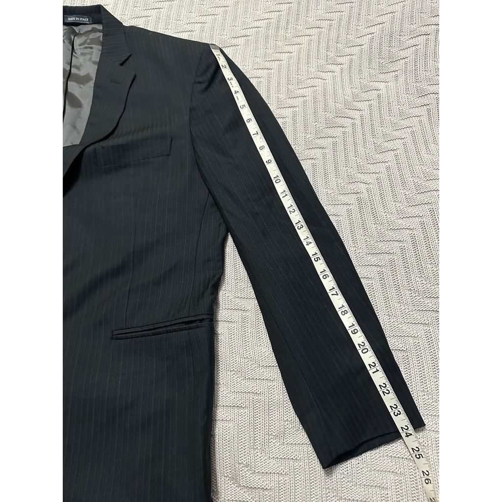 Calvin Klein Calvin Klein black pinstripe wool blazer size 40R Size 40R - 8 Thumbnail