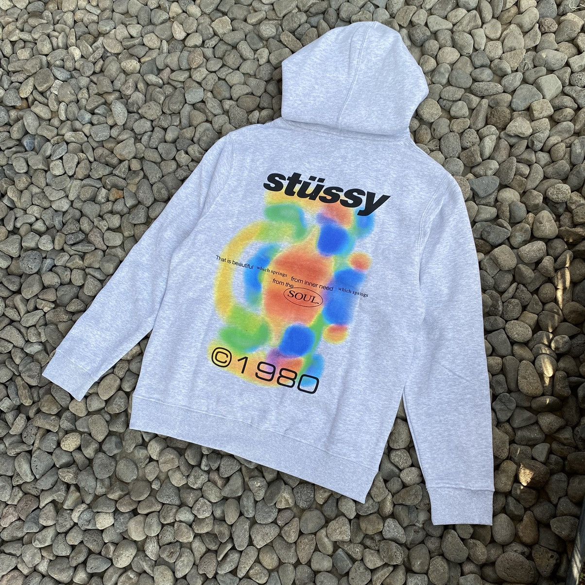 image of Stussy Soul 1980 Hoodie in Ash Heather, Men's (Size Medium)