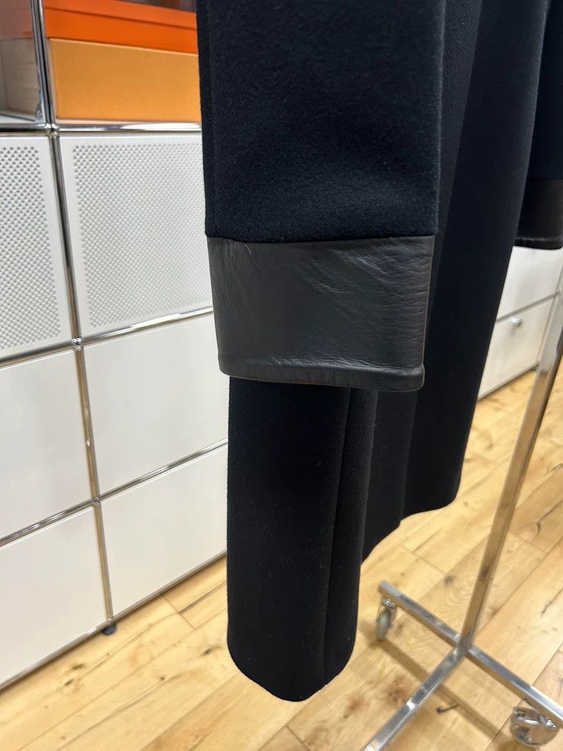 Gucci Gucci Size 38 Black leather wool coat 2501-Nextarrow Size US XXS / EU 40 - 5 Thumbnail