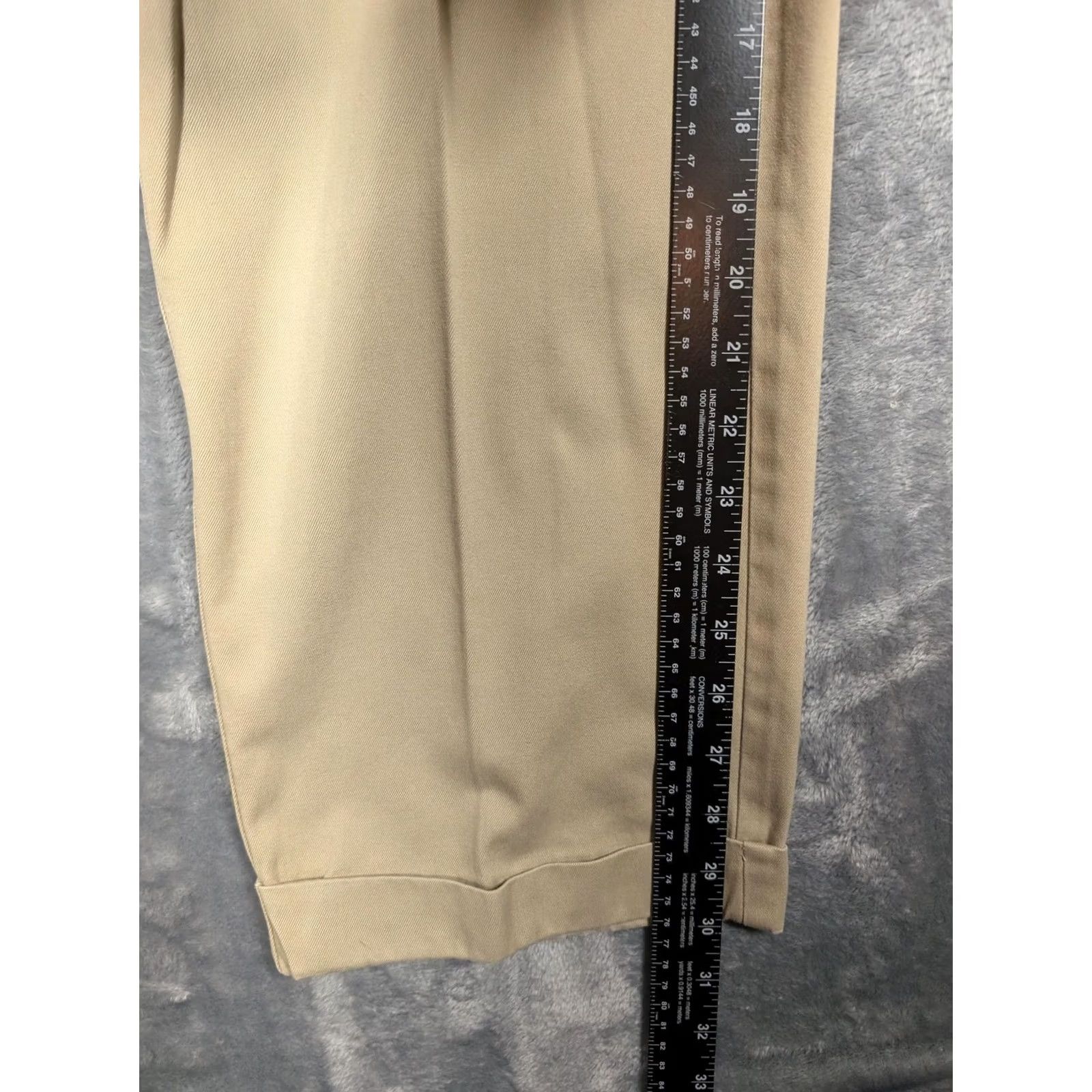 Peter Millar Peter Millar Pants Mens 33 Khaki Beige Chino Cotton Made in Peru Flat Front Zip Fly 33x32 Vintage No Mens Size US 33 - 4 Thumbnail
