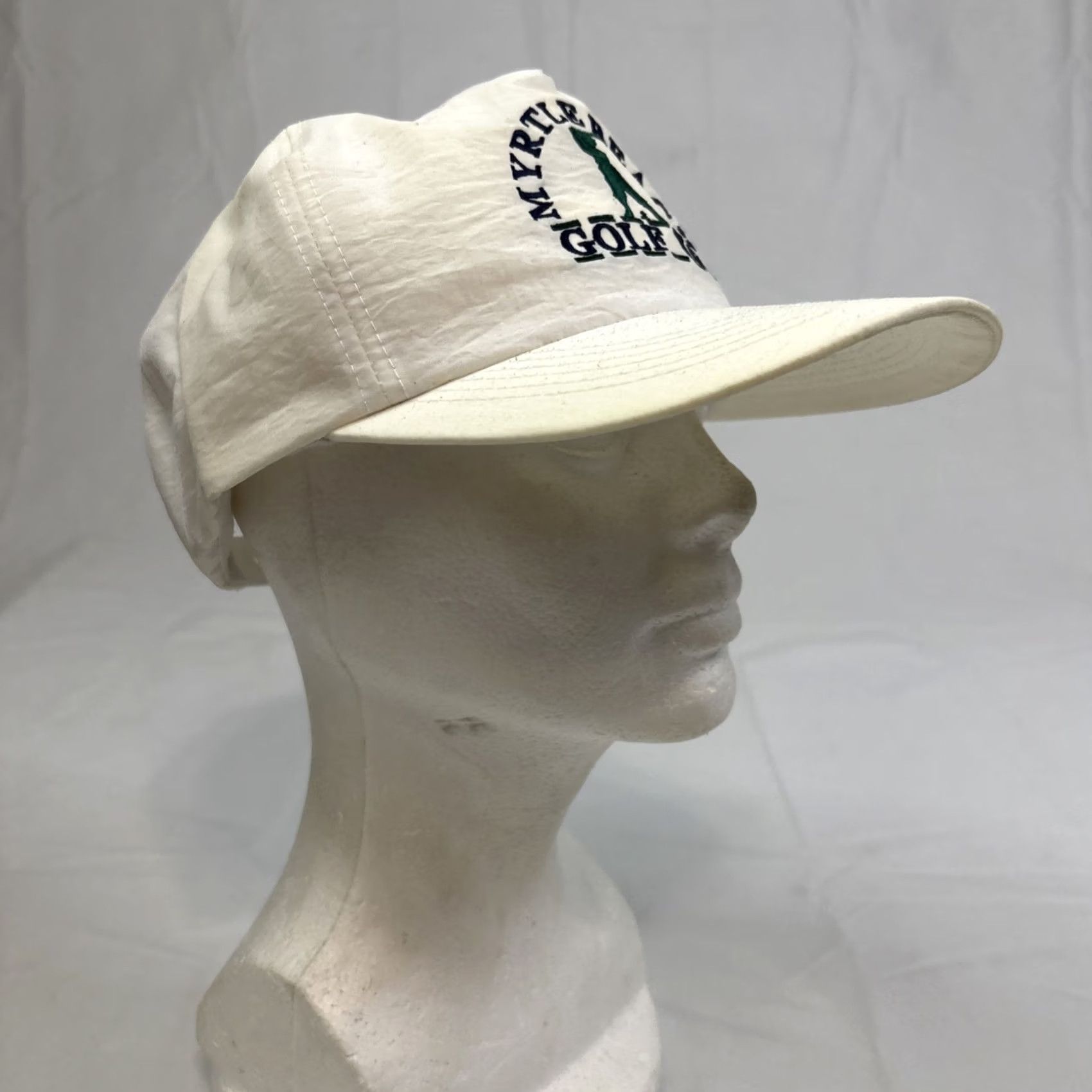 Vintage VINTAGE Myrtle Beach Golf USA Baseball Cap Hat White Adjustable Flat Brim One Size Men USA 80s Size ONE SIZE - 2 Thumbnail