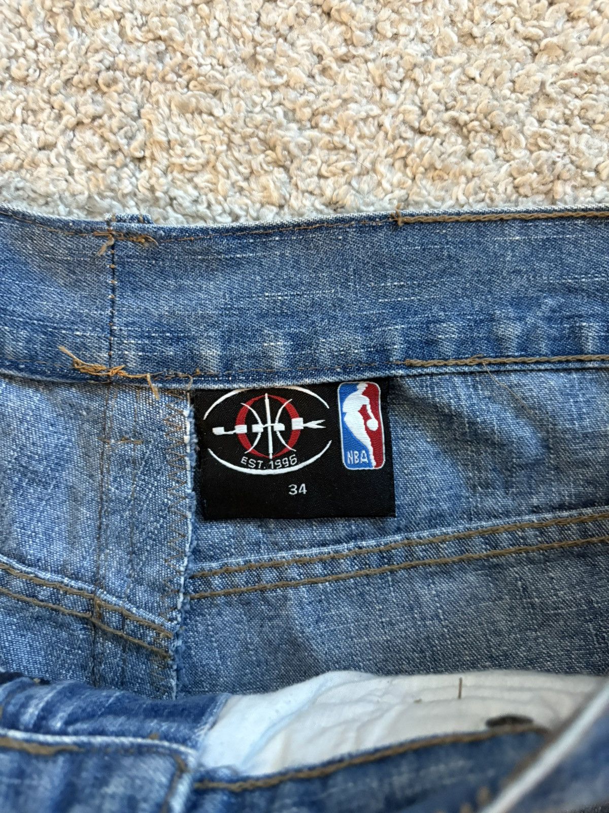 Levi's Custom NBA Logo Jeans Size US 34 / EU 50 - 2 Thumbnail