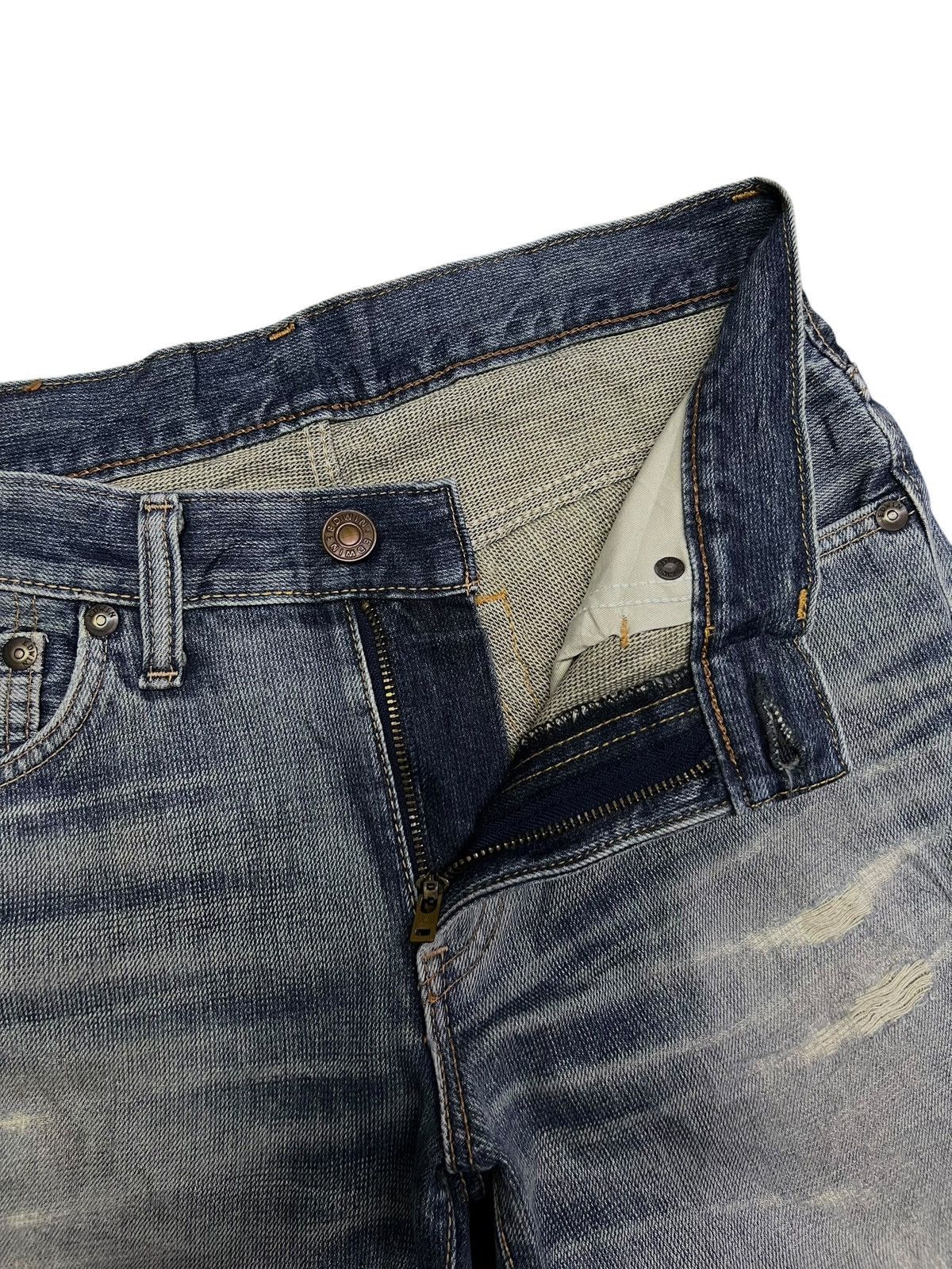 Edwin Vintage Edwin 503 Zylon - Faded Wash, Distressed Denim Size US 32 / EU 48 - 10 Thumbnail