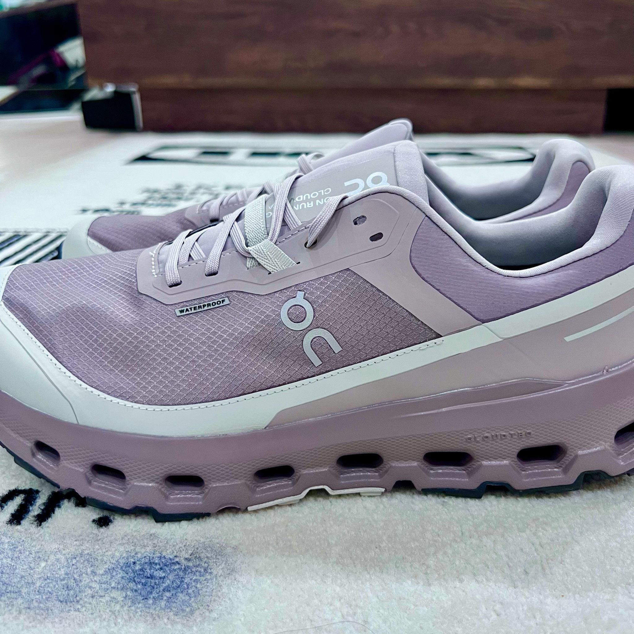 On Men's On Cloudvista 2 Waterproof Shoes - Fog | Cinder Size US 9 / EU 42 - 1 Thumbnail