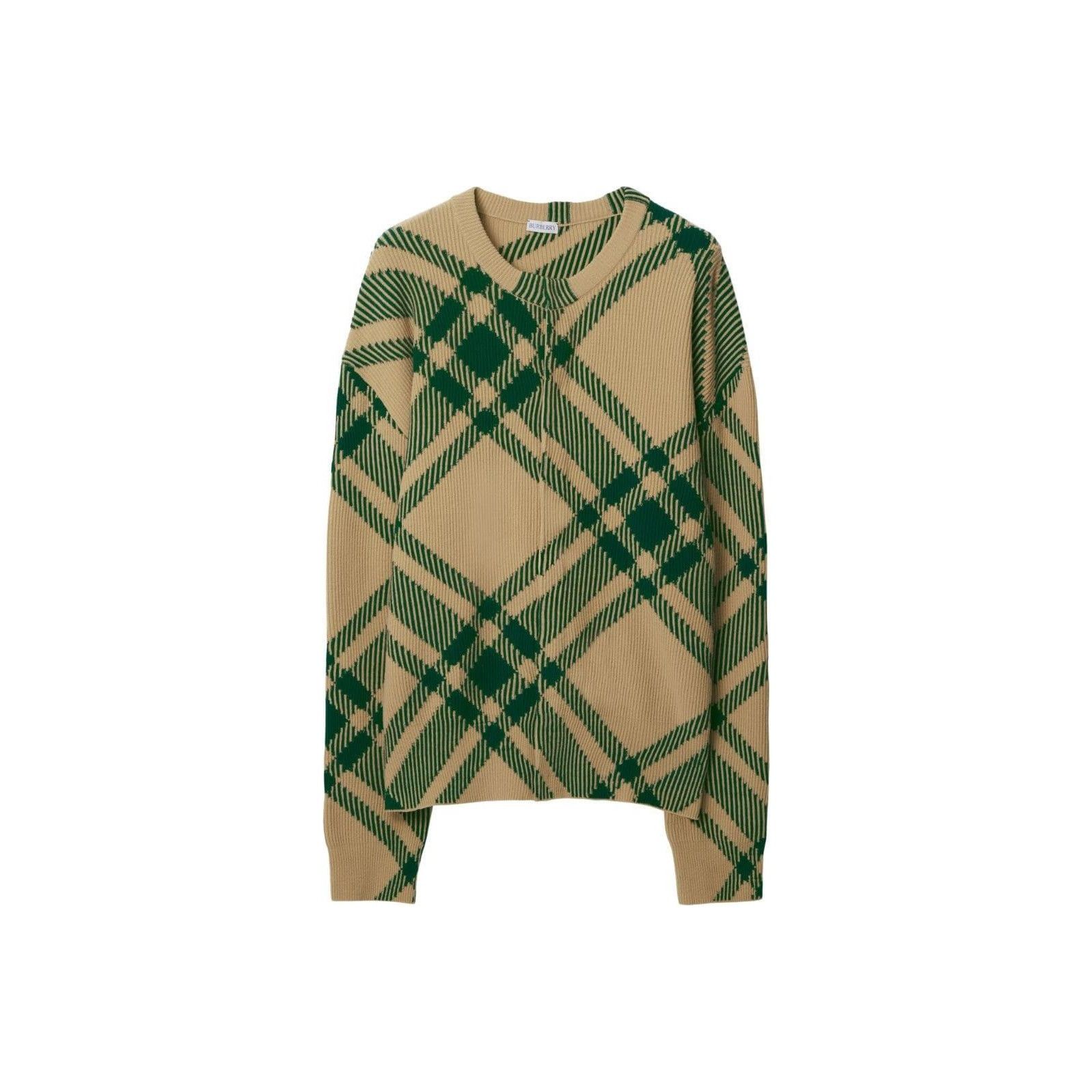 Burberry Burberry Check Crewneck Sweater Size L Size US L / EU 52-54 / 3 - 1 Thumbnail