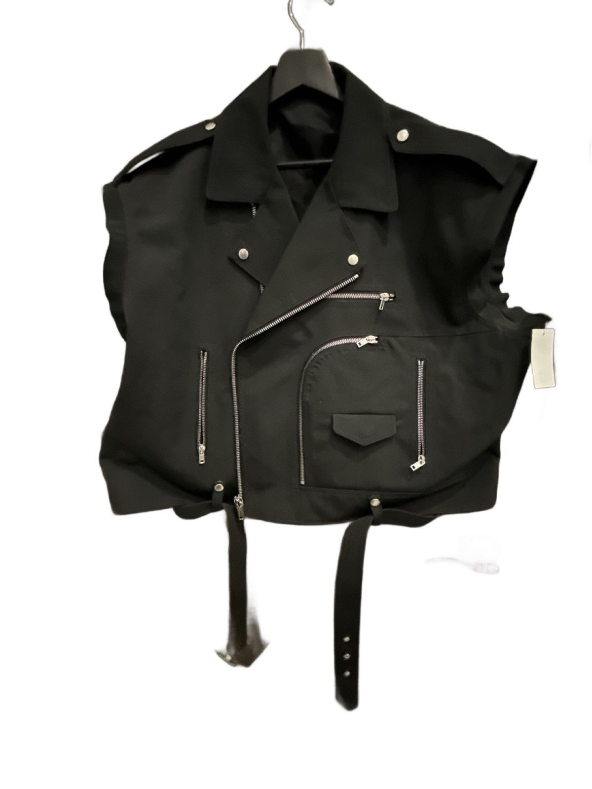 トップス RICK OWENS BAUHAUS VEST leather 48 Rick Owens Bauhaus Vest | Black | FARFETCH