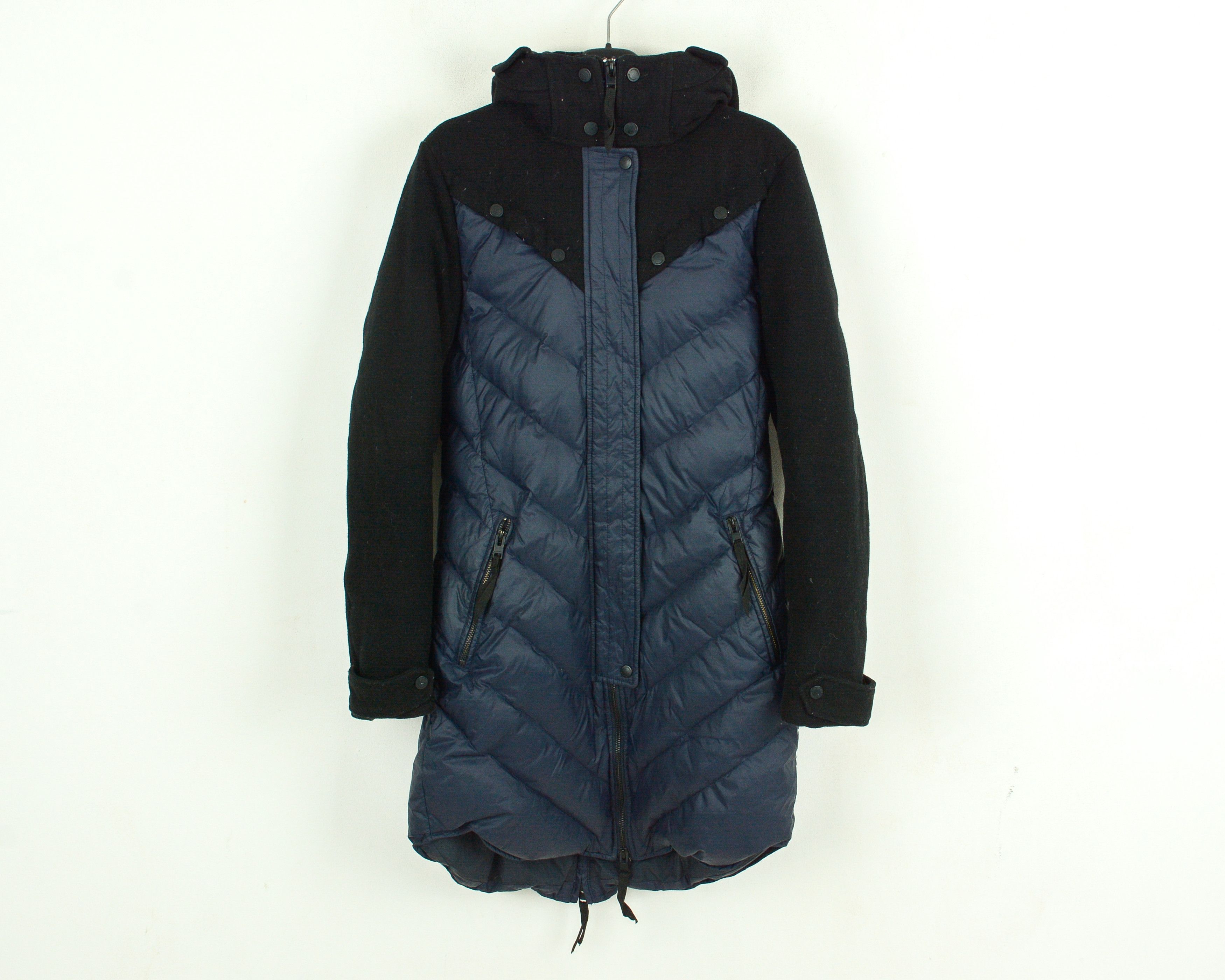 J.Lindeberg Women S Wool Down Long Coat Hooded Parka Padded Jacket Size S / US 4 / IT 40 - 1 Thumbnail