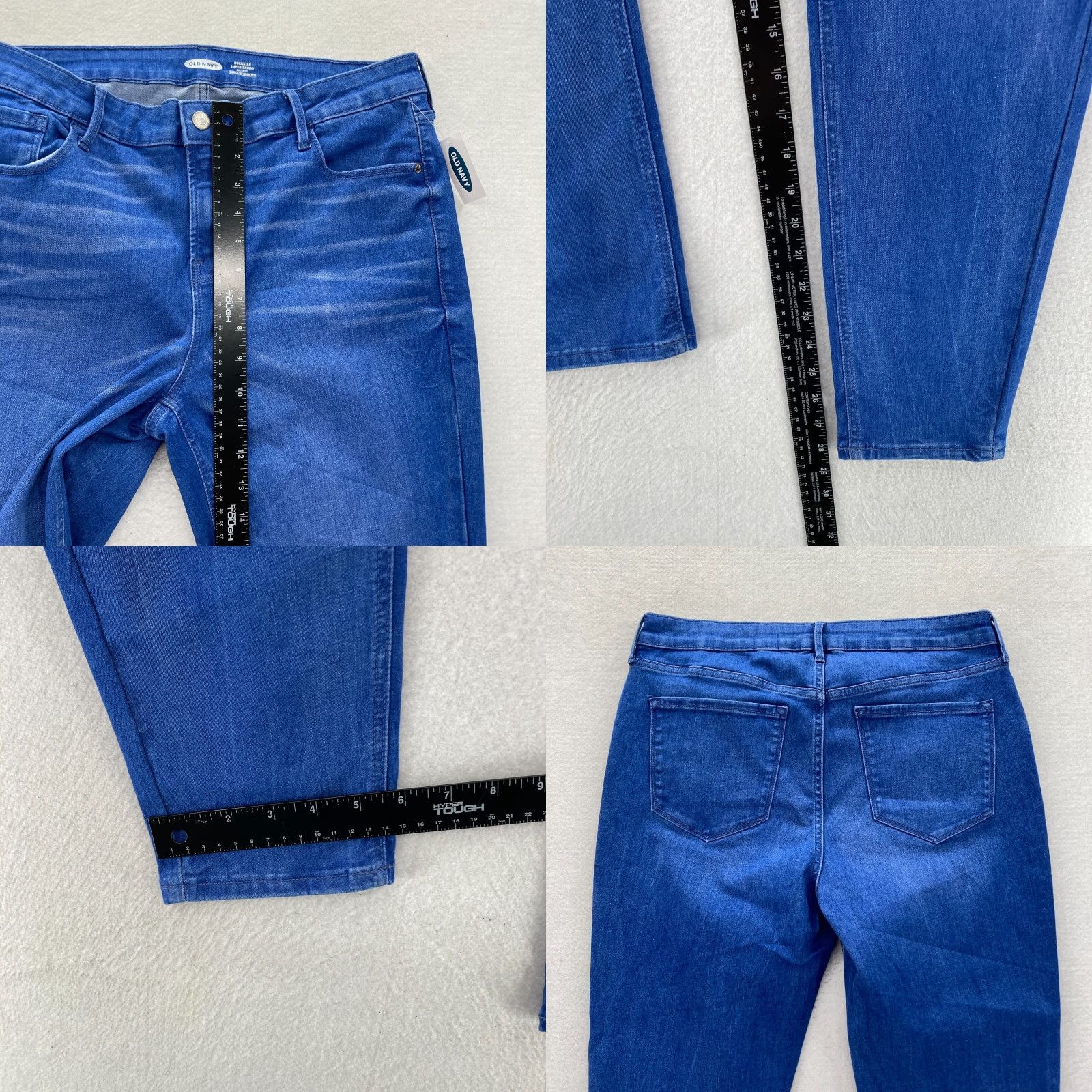 Old Navy Old Navy Rockstar Jeans Women's 14 Skinny Medium Wash Blue Stretch Denim Jeans Size 24" / US 00 / IT 34 - 8 Thumbnail