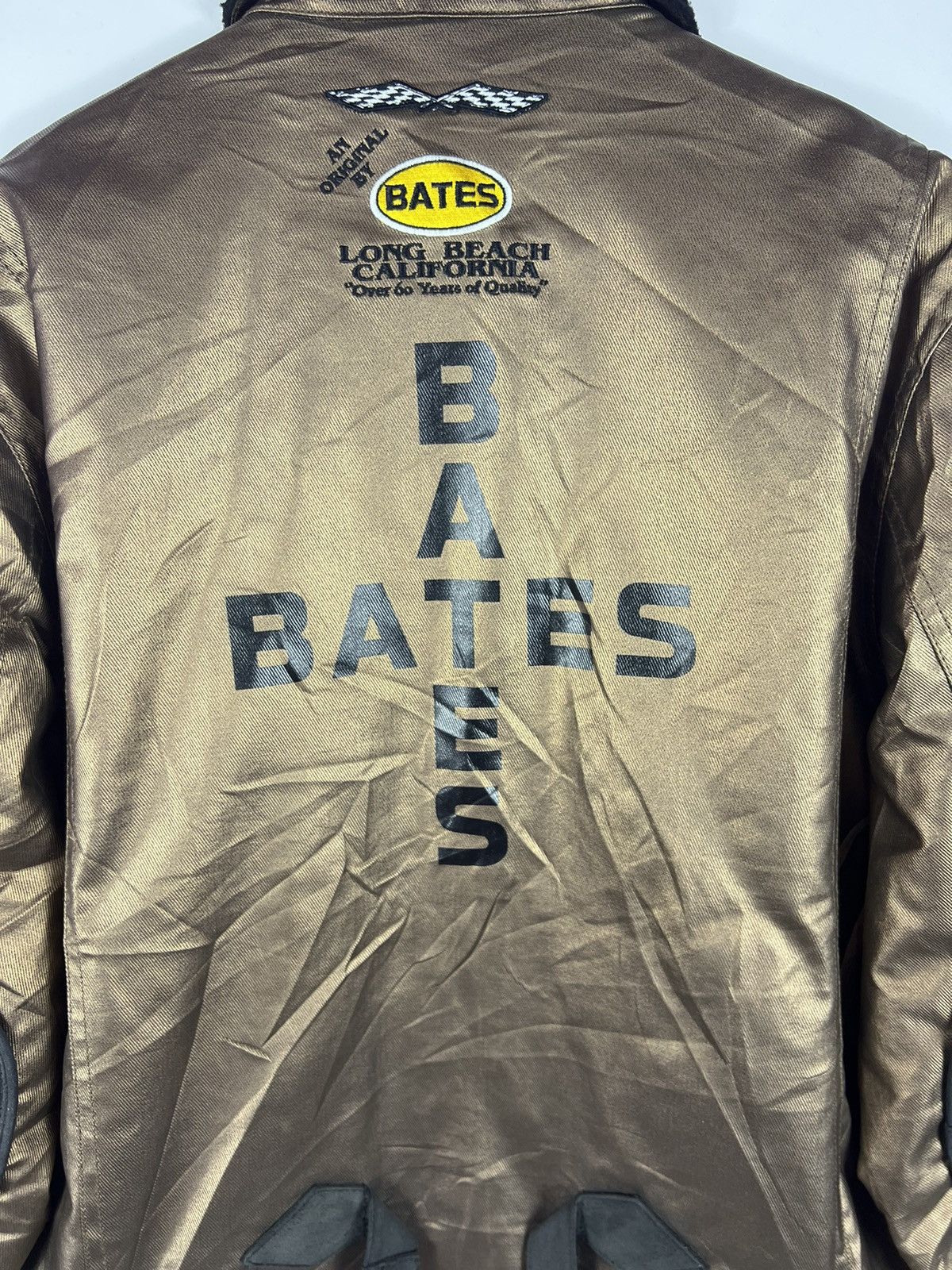 Bates Hats 🔥 BATES LEATHER LONG BEACH CARLIFORNIA RACING JACKET - XL Size US L / EU 52-54 / 3 - 12 Thumbnail