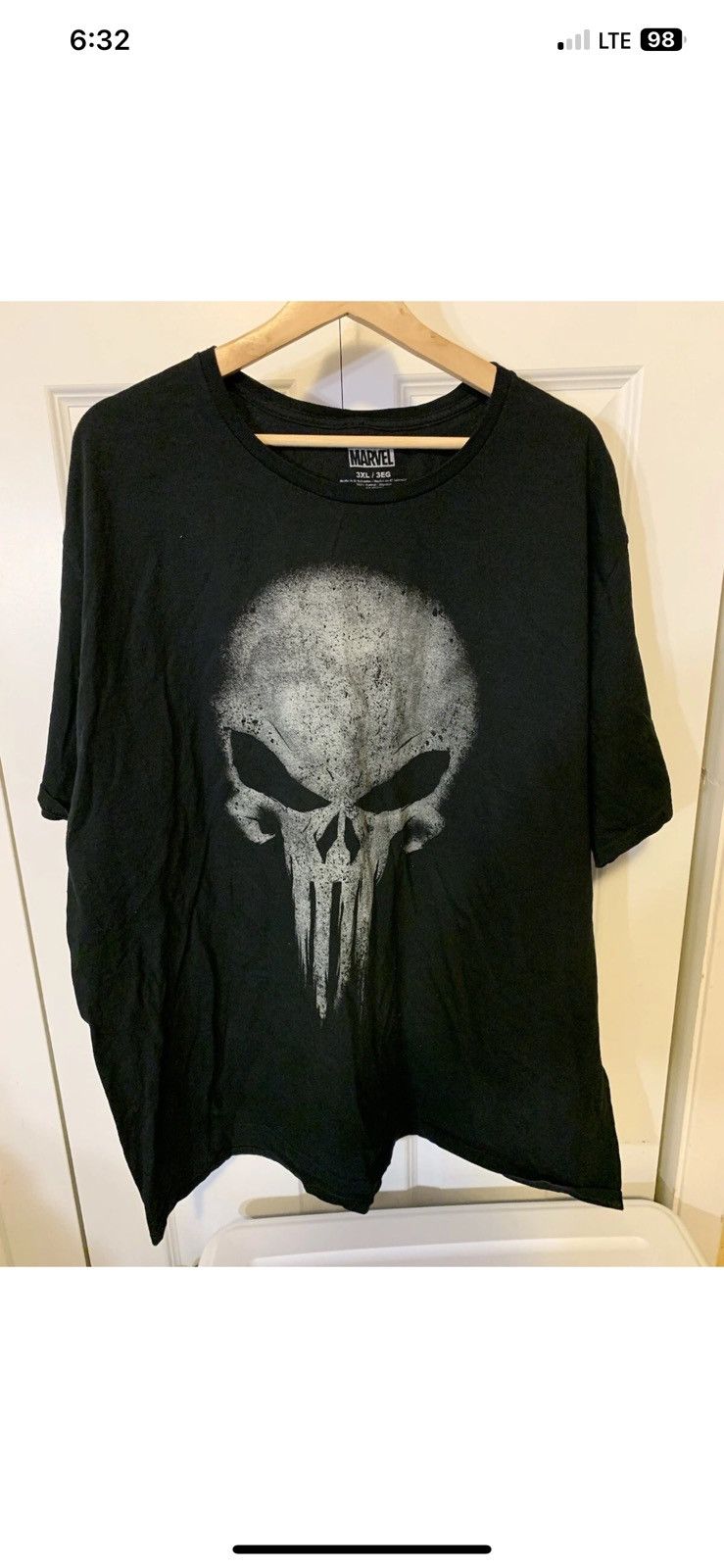 Marvel Comics The Punisher mens sz 3XL black t shirt skull marvel comics Size US XXL / EU 58 / 5 - 7 Thumbnail