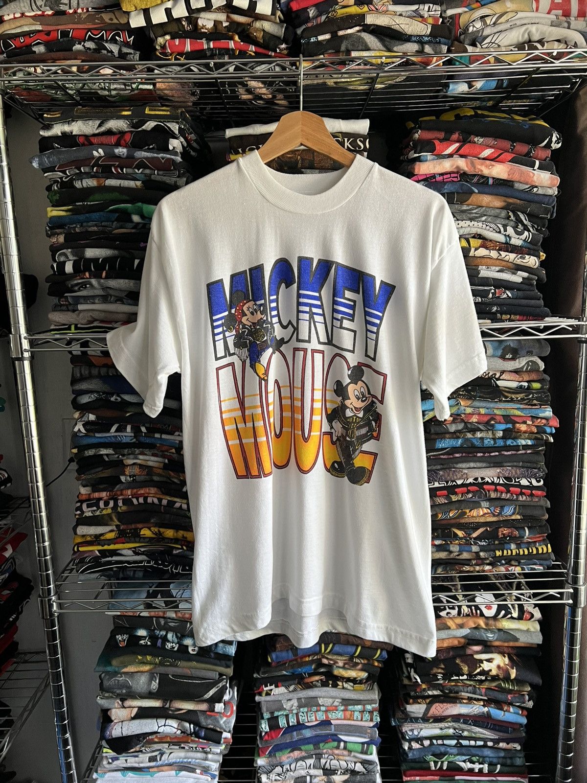 Disney 90s H-D Mickey Mouse Bootleg Tee Size US L / EU 52-54 / 3 - 1 Thumbnail