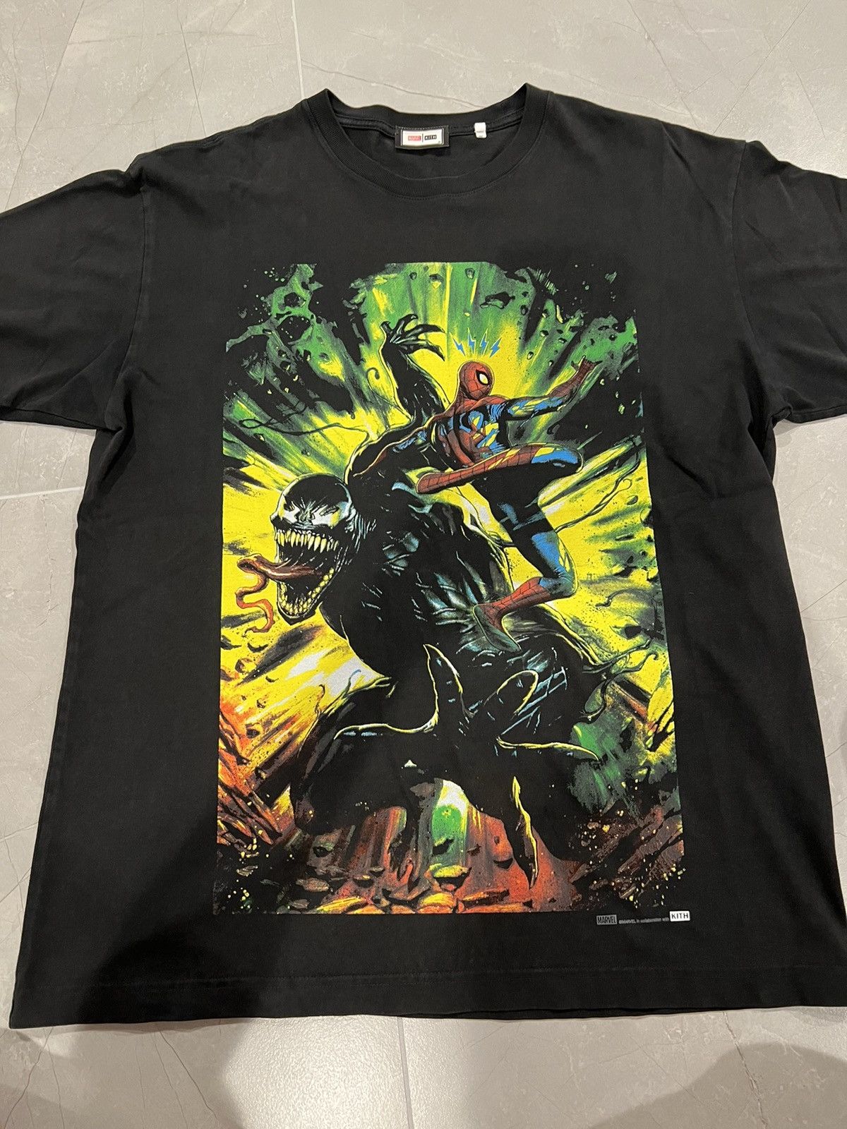 Kith Kith Marvel Spider-Man Venom Battle Vintage Tee | Grailed