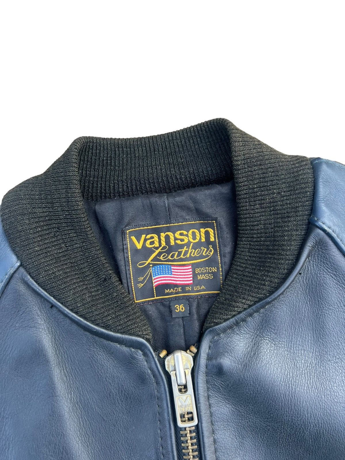 Vanson Leathers Vintage Vanson Leathers Distress Patina Leather Jacket Size US S / EU 44-46 / 1 - 4 Thumbnail
