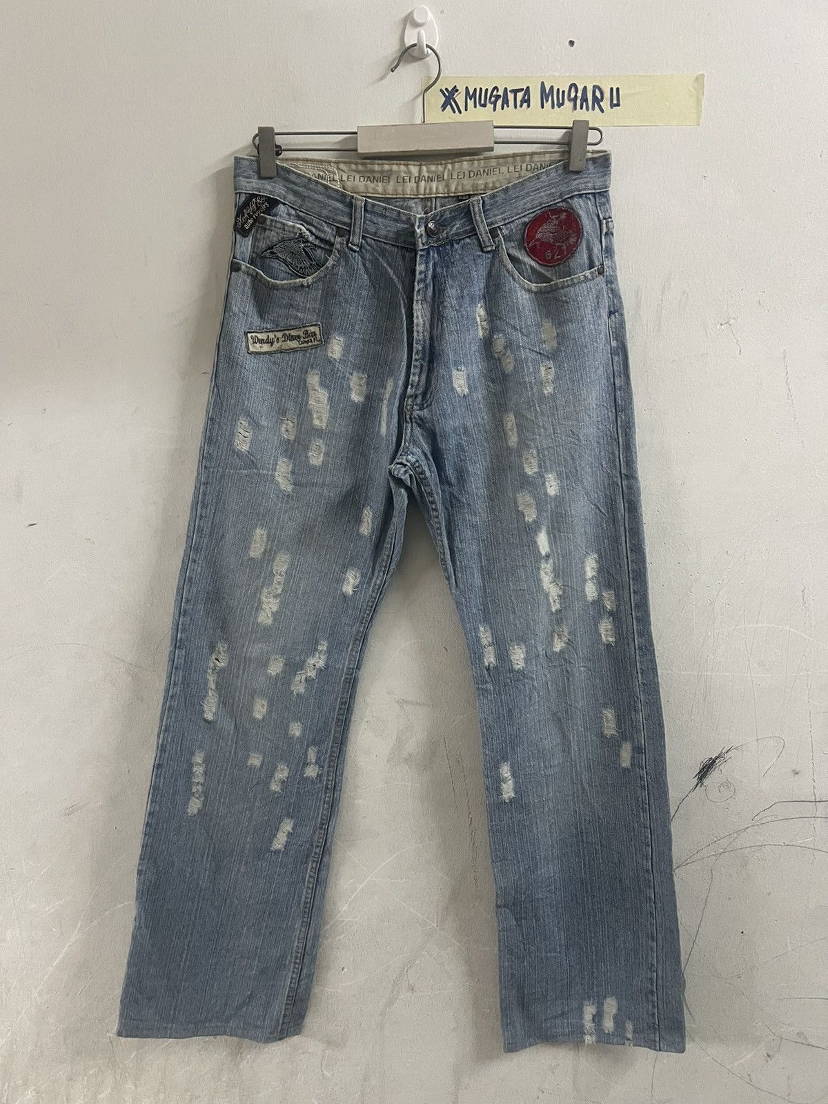 If Six Was Nine × Japanese Brand × Vintage THRASHED DISTRESSED DENIM PANT Size US 30 / EU 46 - 1 Thumbnail