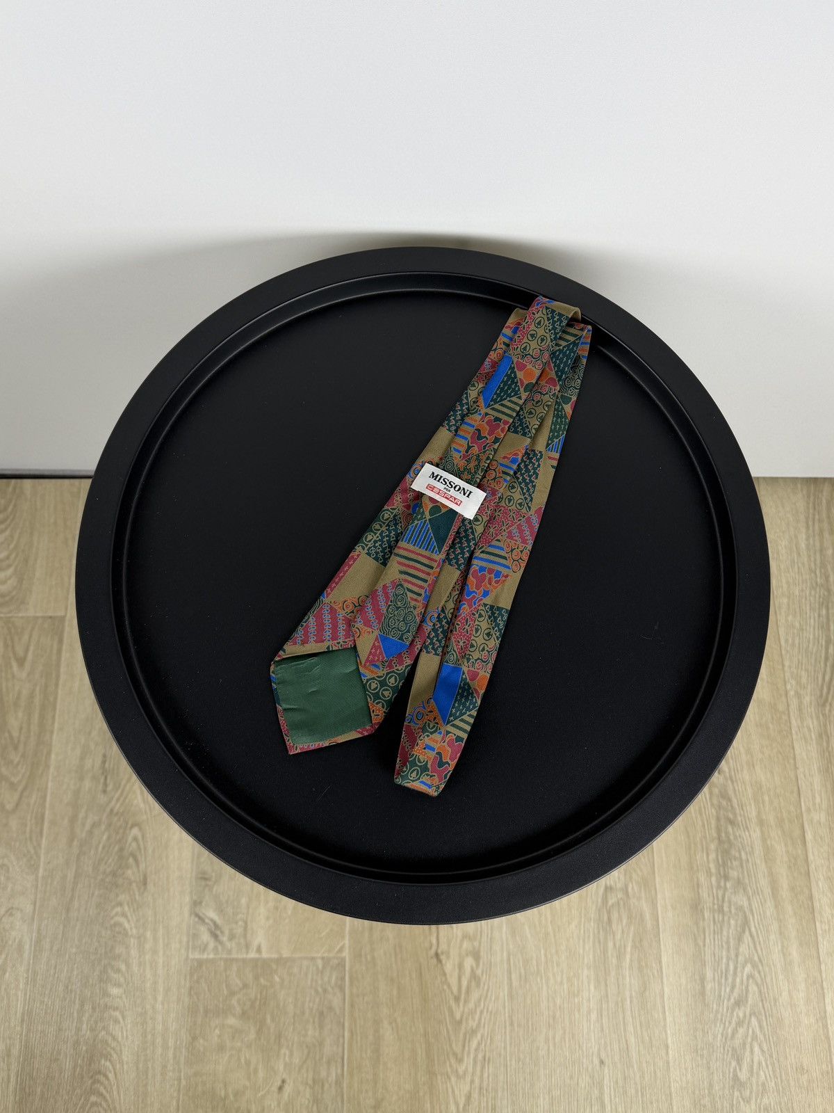 Missoni Silk Multicolor Geometric Pattern Designer Neck Tie