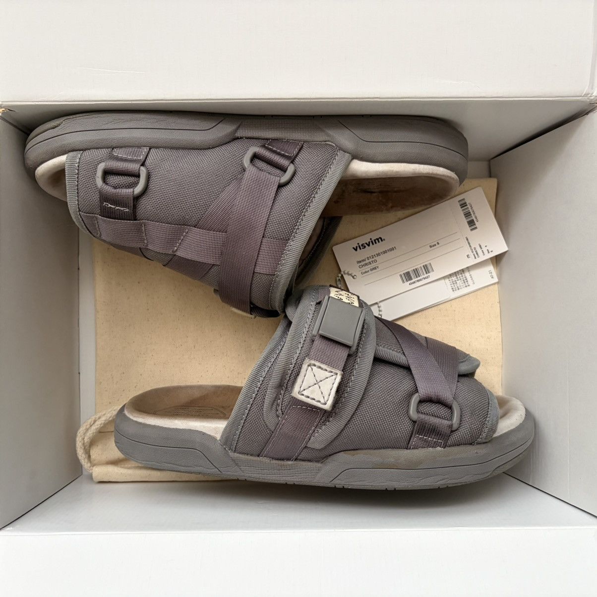 Grey Christo Sandals Size Small
