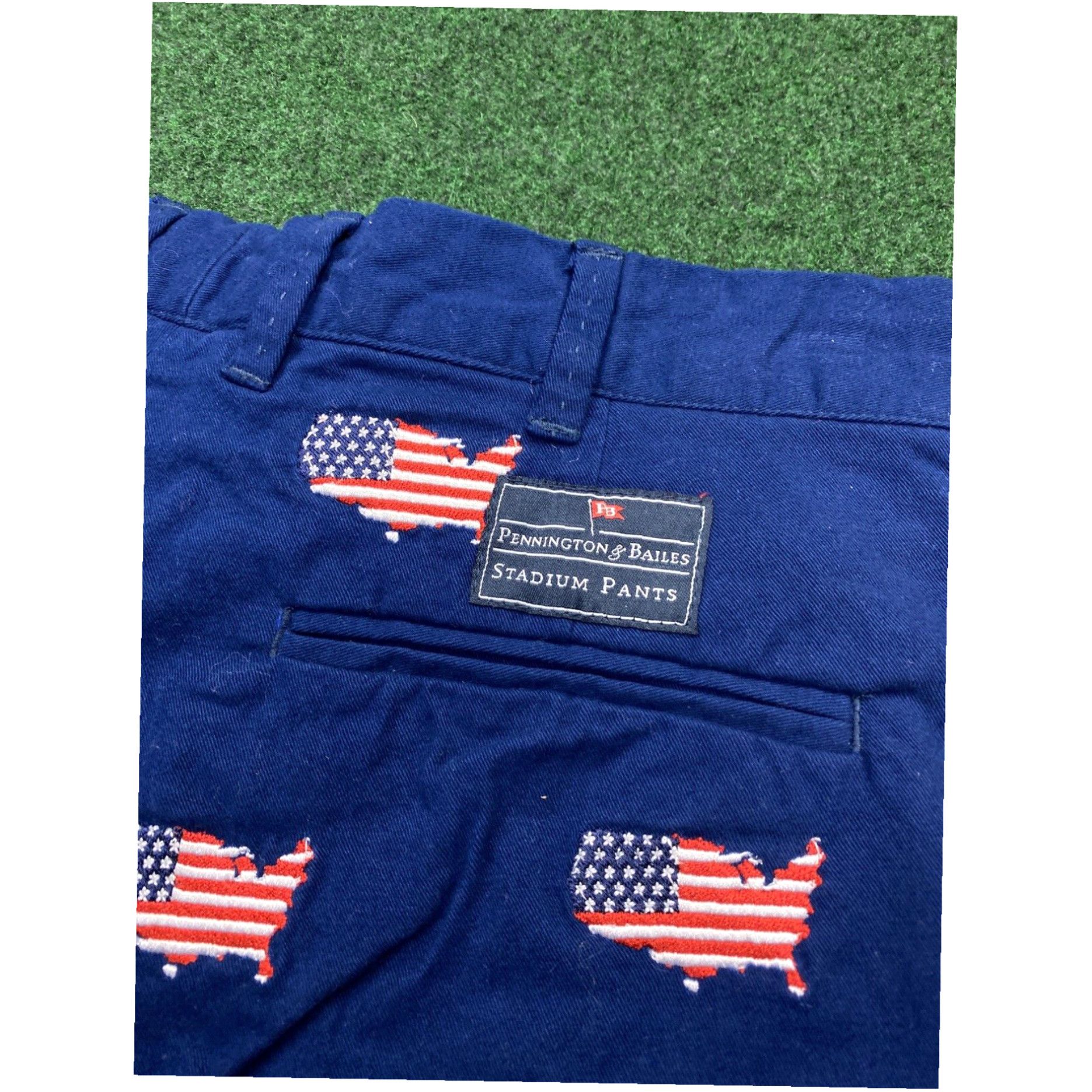 Vintage Pennington And Bailes USA American Flag Stadium Logo Short 28 “Men's Size US 28 / EU 44 - 5 Thumbnail