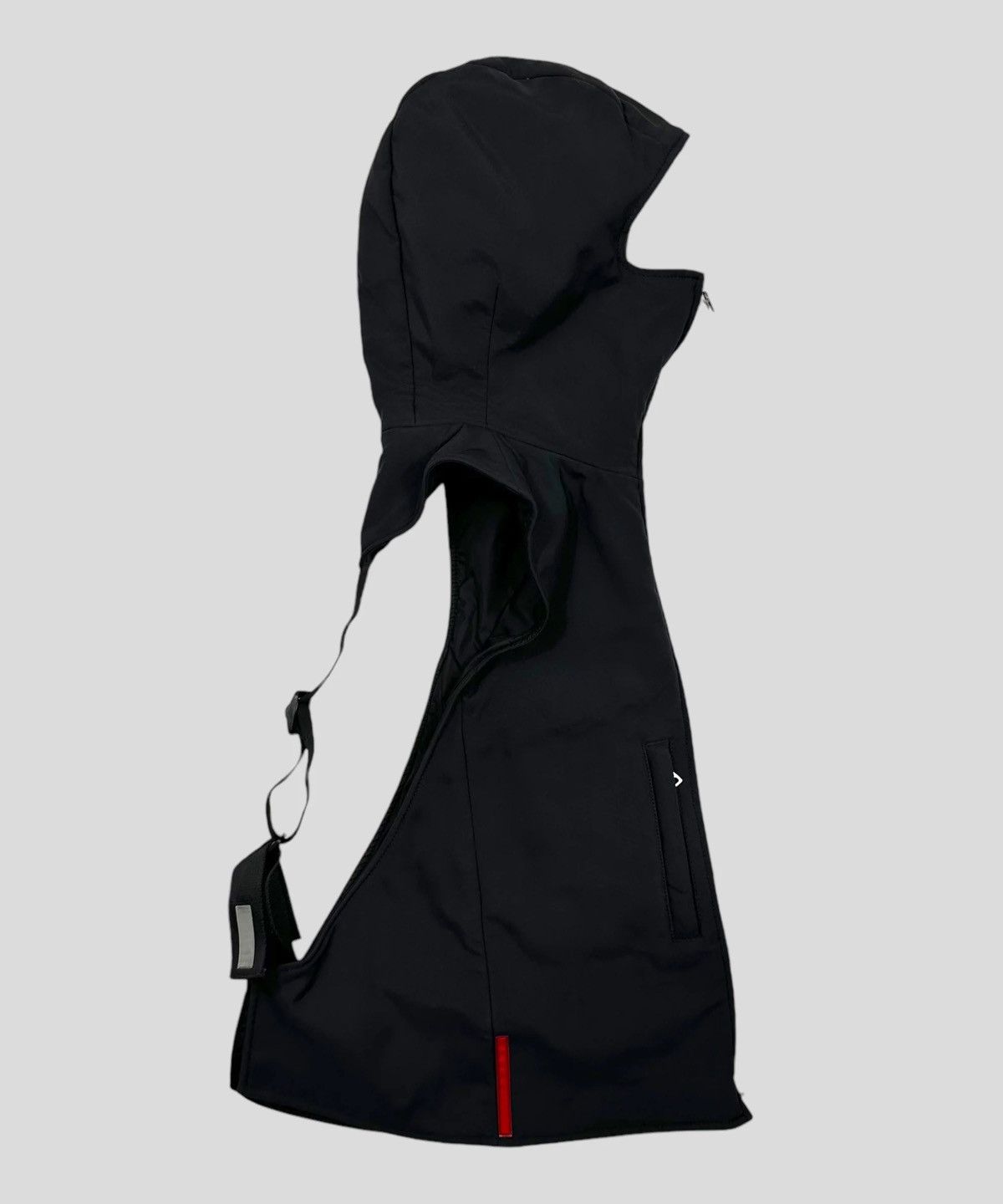 Prada 🔴 PRADA Vest Jacket Balaclava Utility 1999 Red Tab Black Size US XS / EU 42 / 0 - 11 Thumbnail
